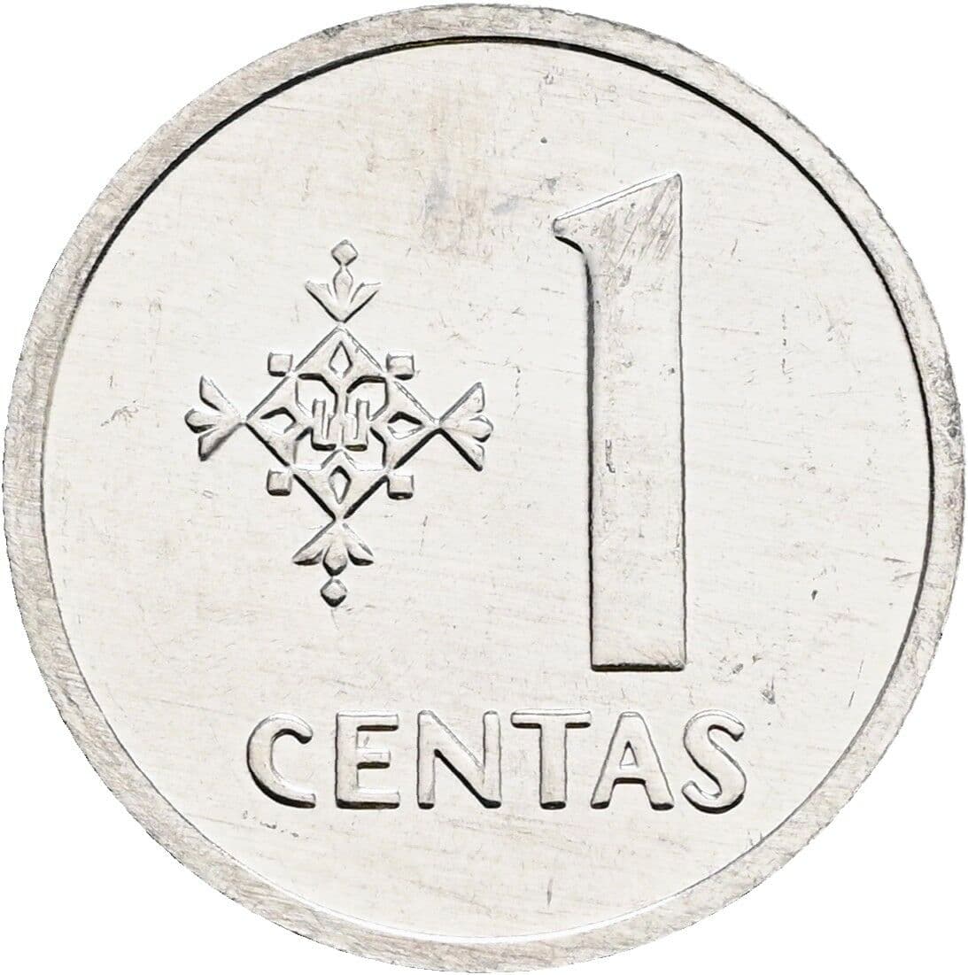1 Centas 1991 – Vorderseite