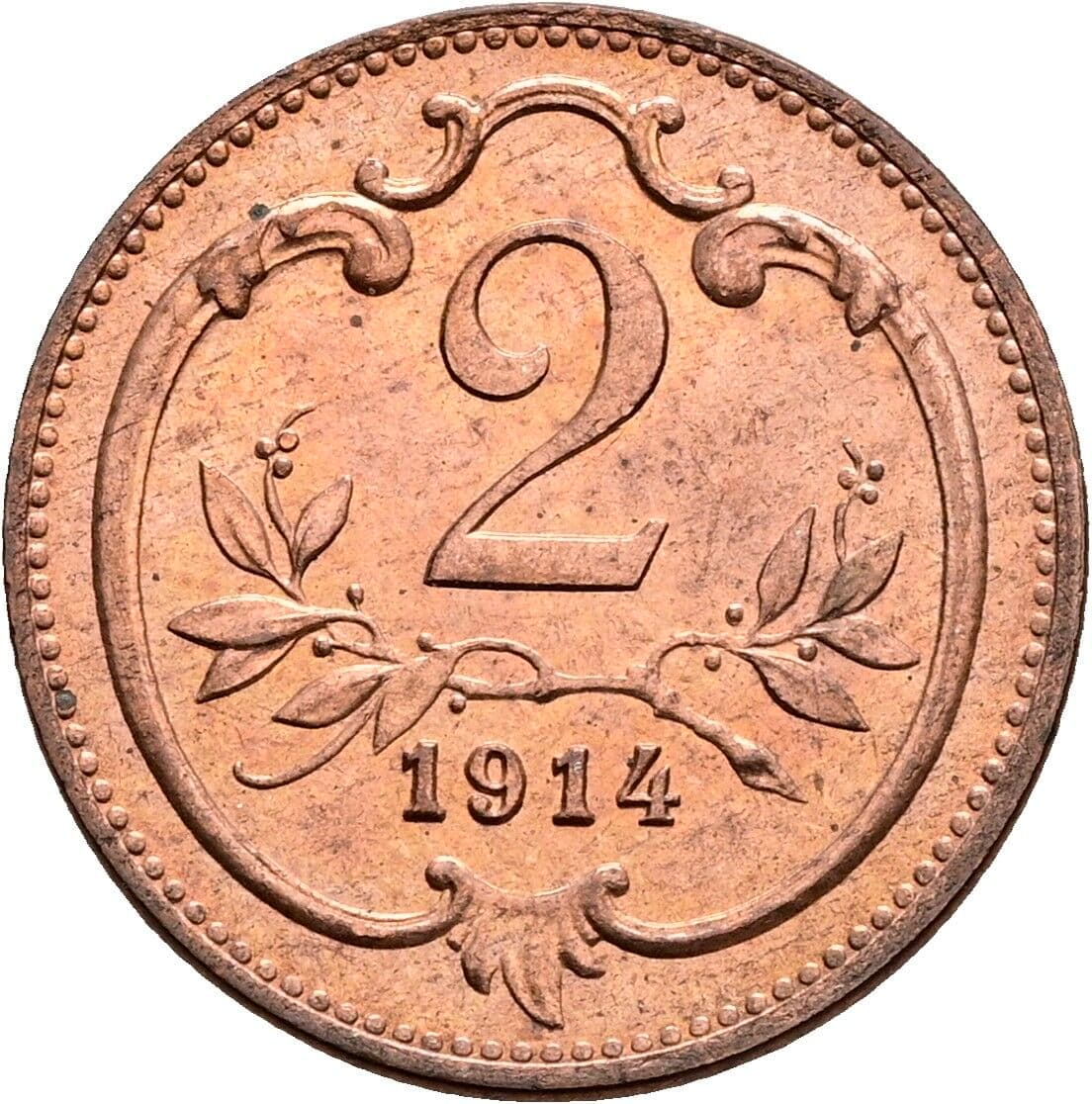 2 Heller Franz Joseph I. 1848-1916 1914 – Vorderseite