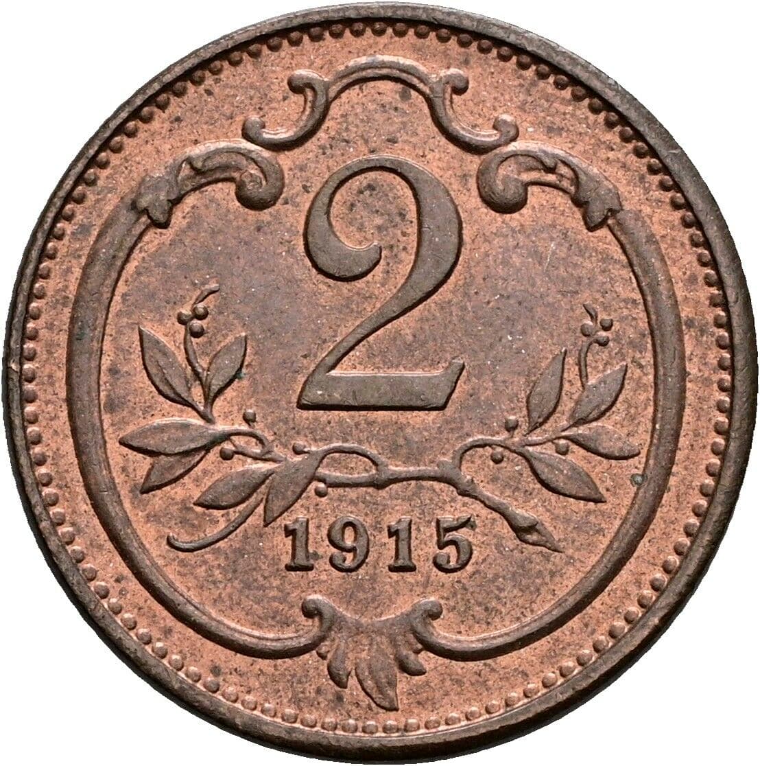 2 Heller Franz Joseph I. 1848-1916 1915 – Vorderseite