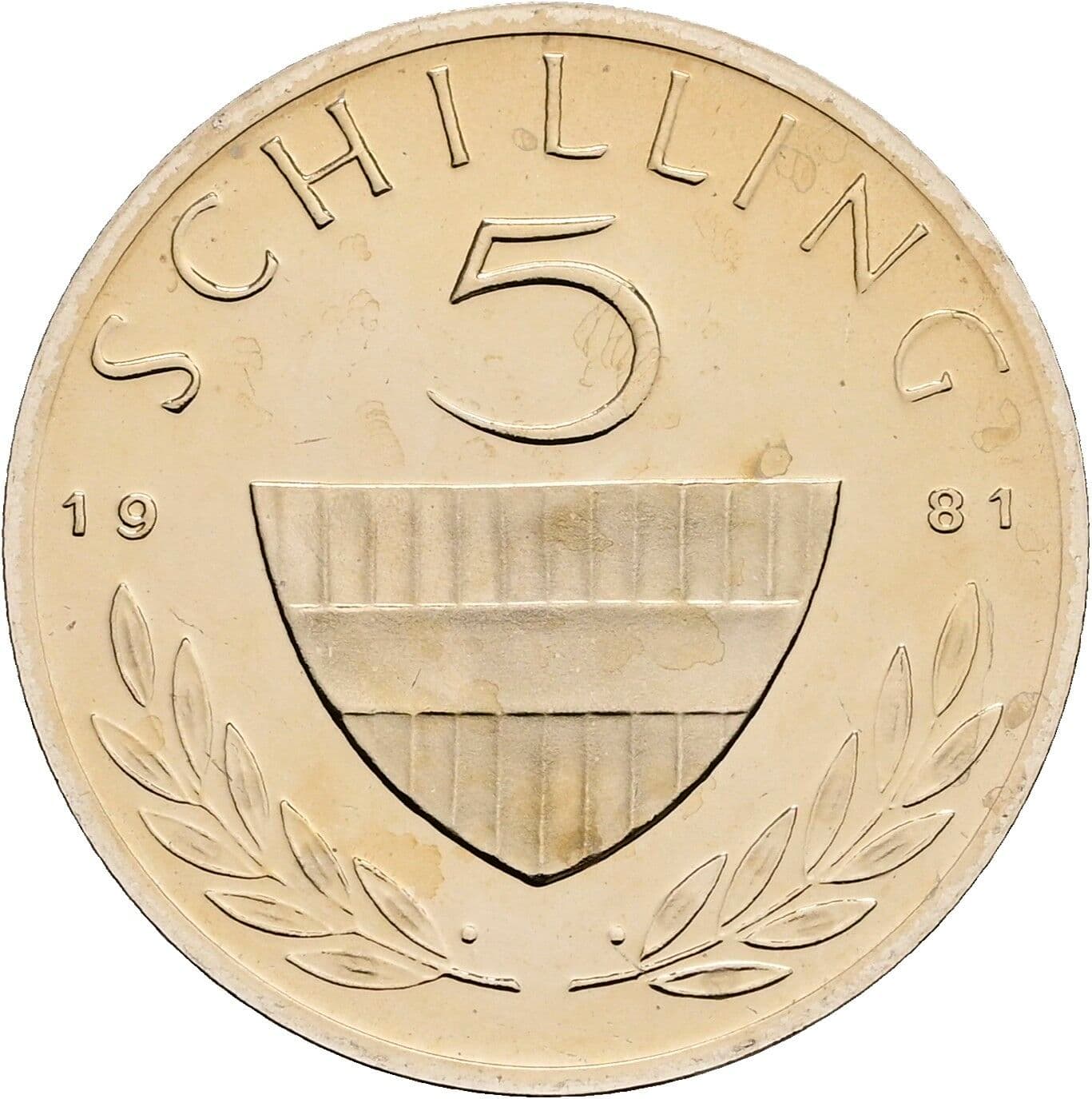 5 Schilling 1981 – Vorderseite