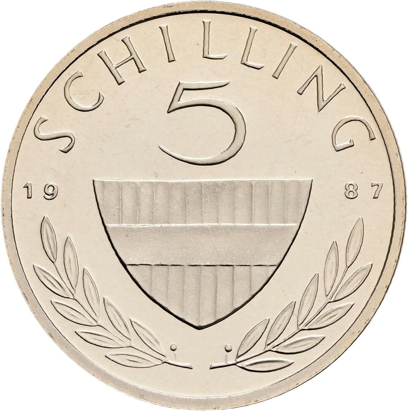 5 Schilling 1987 – Vorderseite