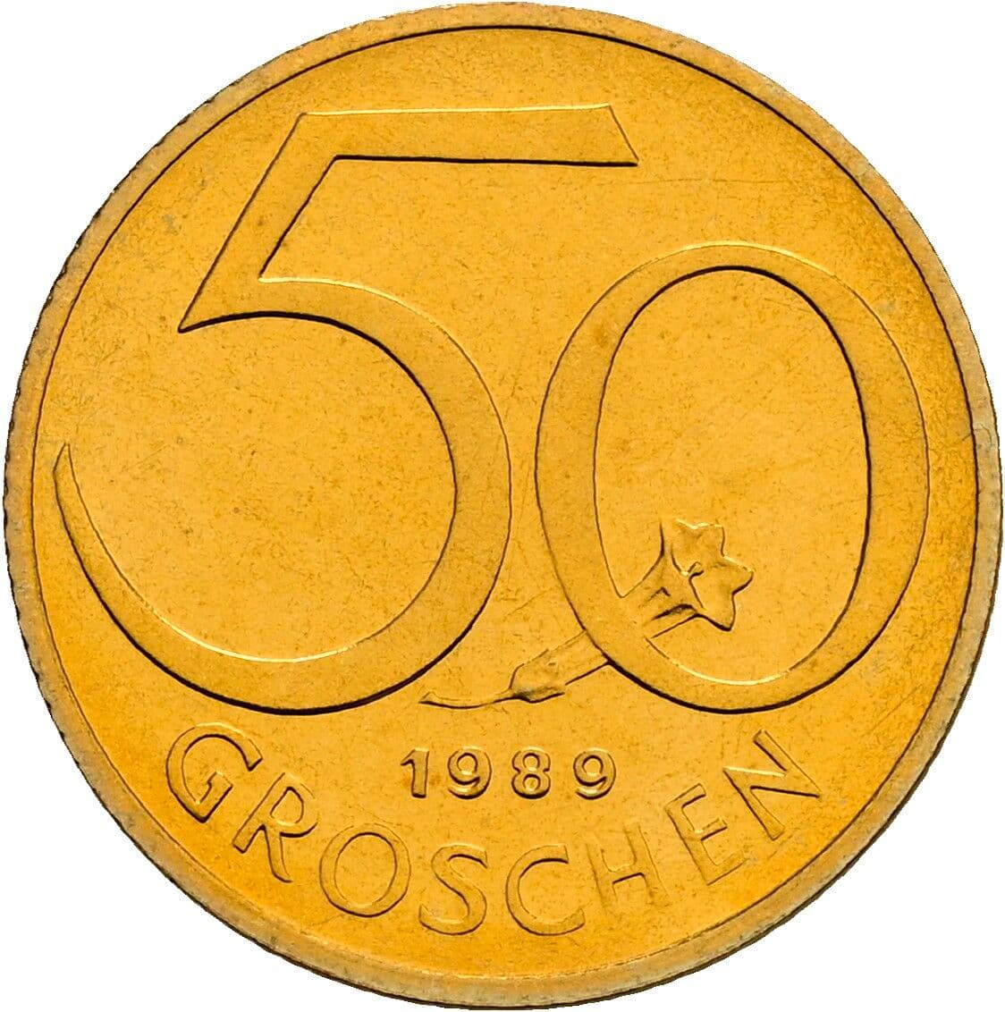 50 Groschen 1989 – Vorderseite