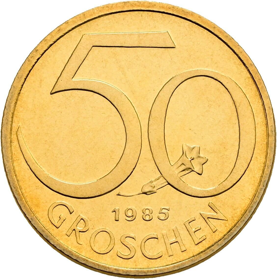 50 Groschen 1985 – Vorderseite