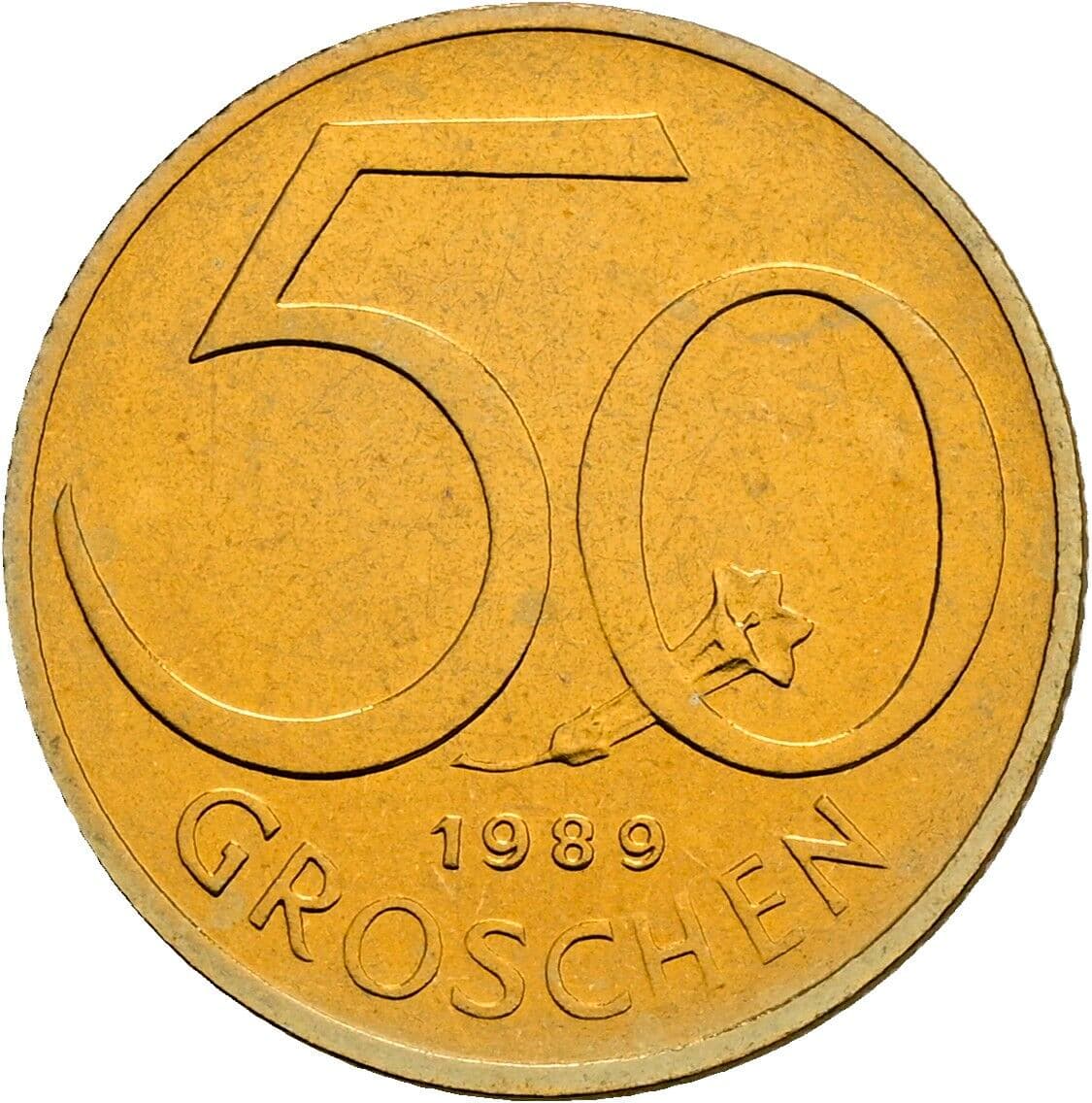 50 Groschen 1989 – Vorderseite