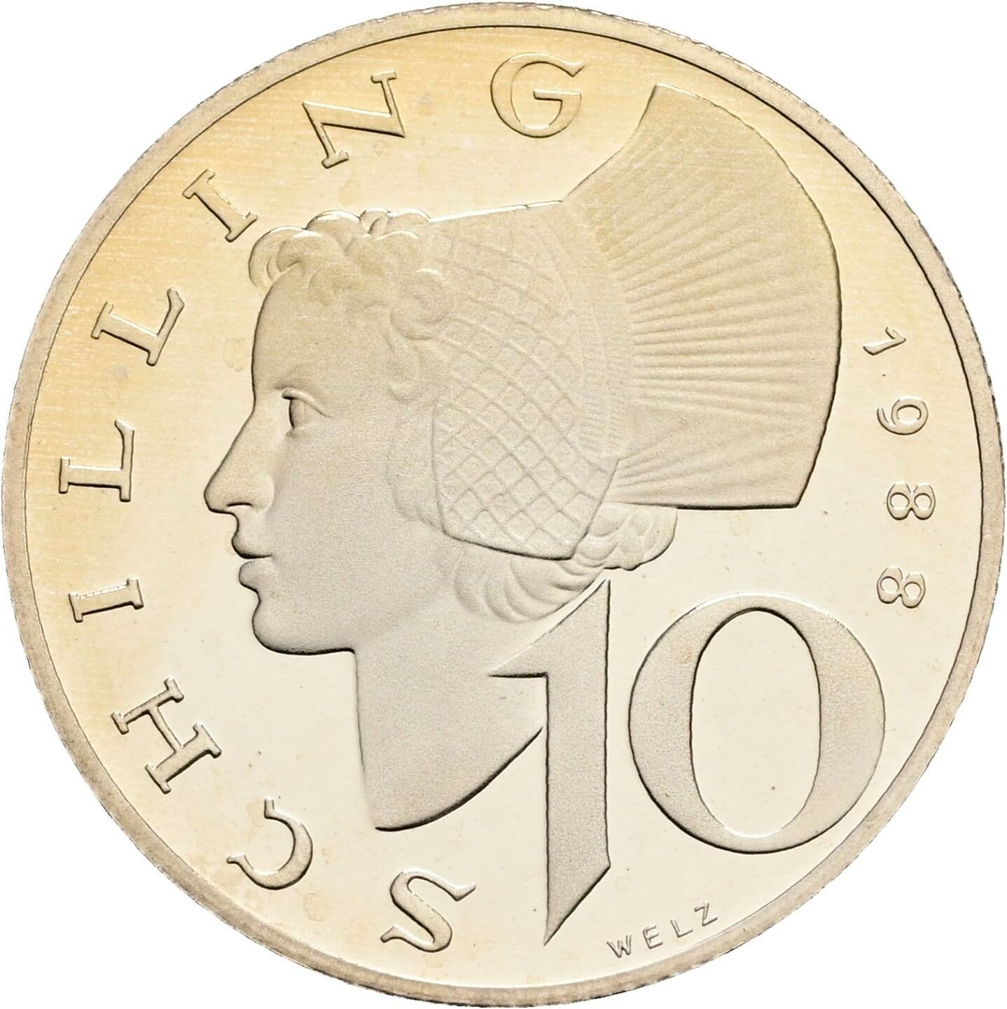10 Schilling 1988 – Vorderseite