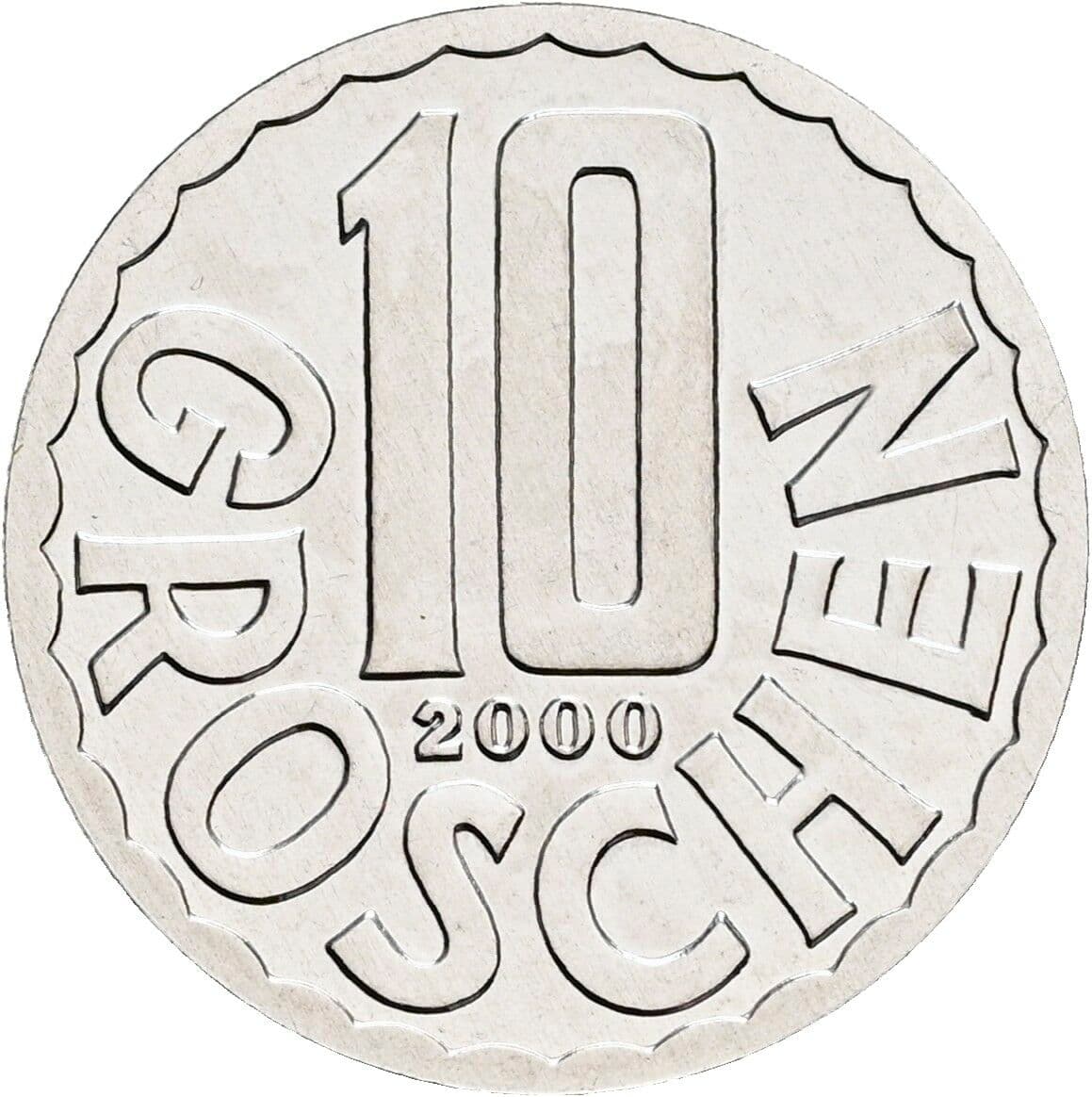 10 Groschen 2000 – Vorderseite