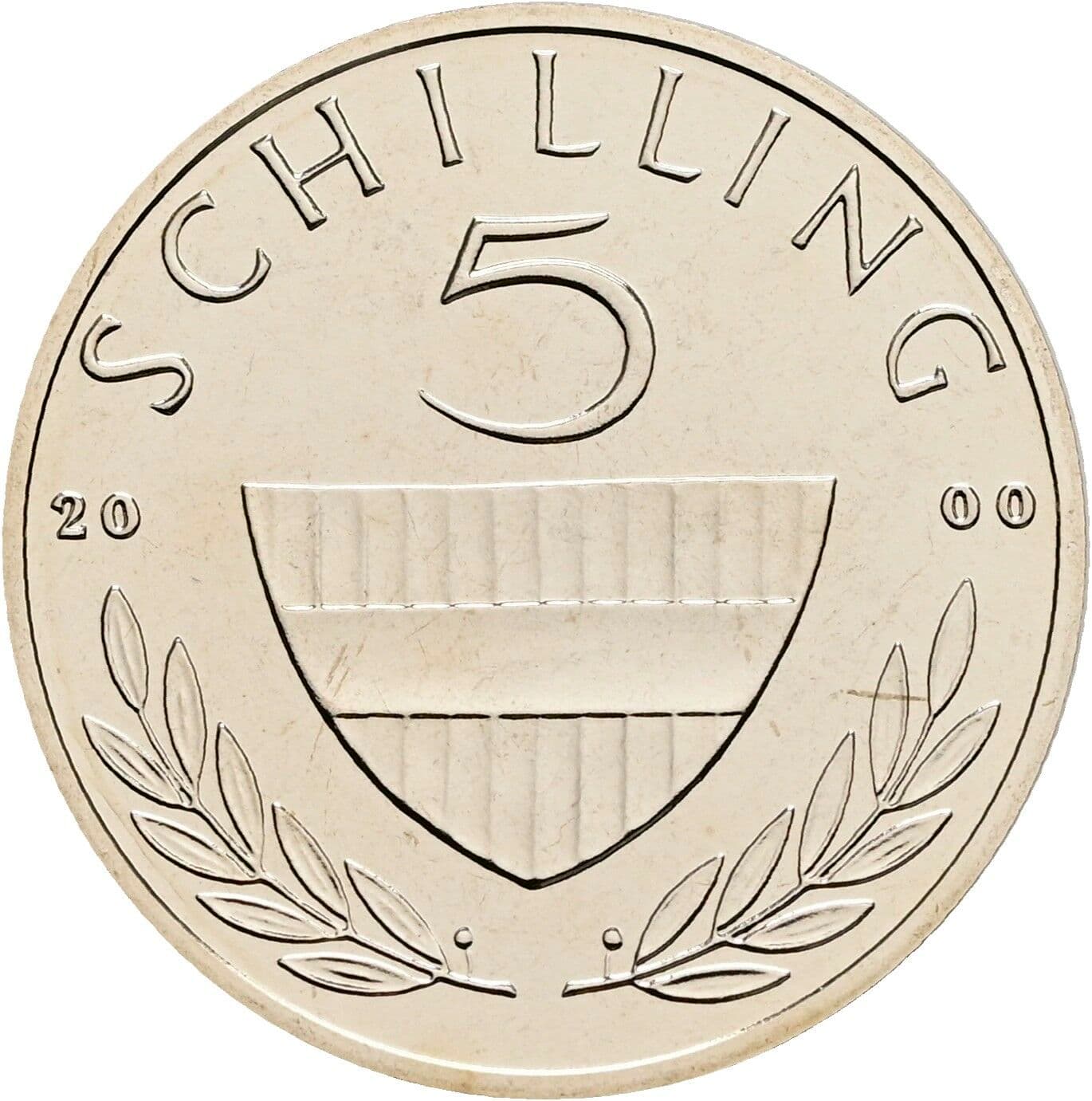 5 Schilling 2000 – Vorderseite