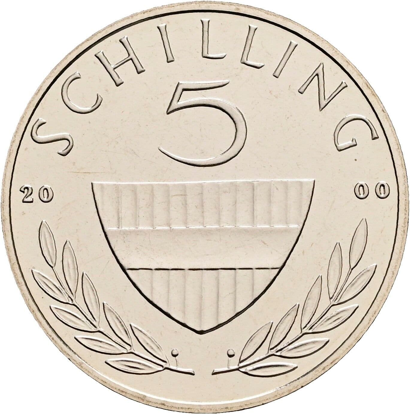 5 Schilling 2000 – Vorderseite