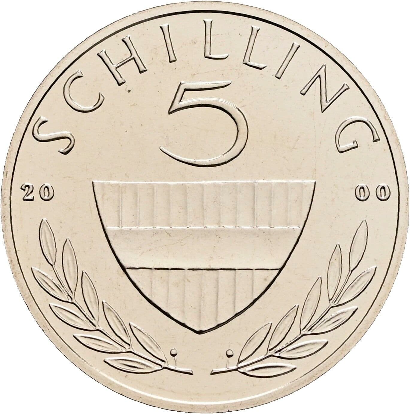 5 Schilling 2000 – Vorderseite