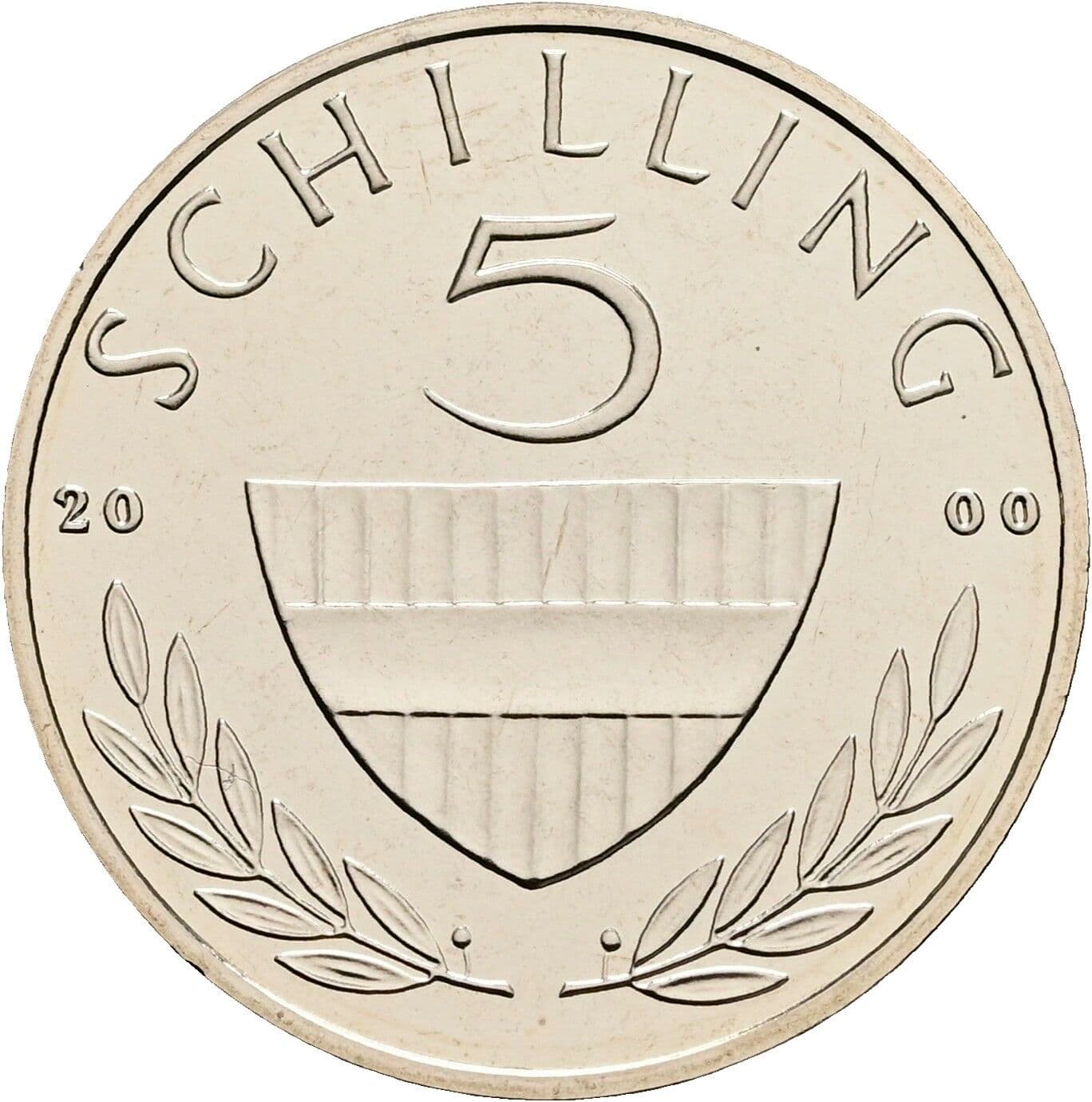 5 Schilling 2000 – Vorderseite