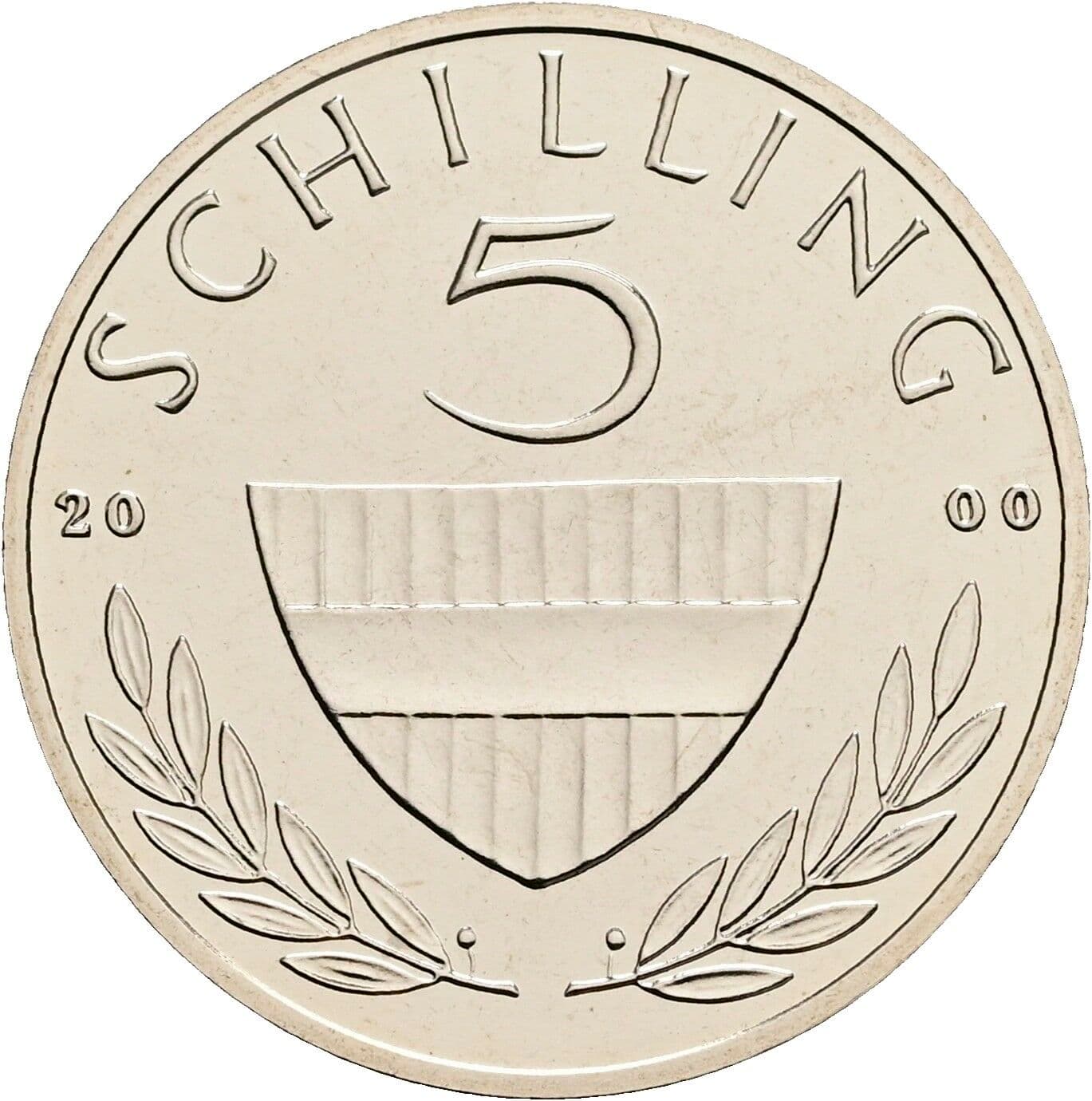 5 Schilling 2000 – Vorderseite