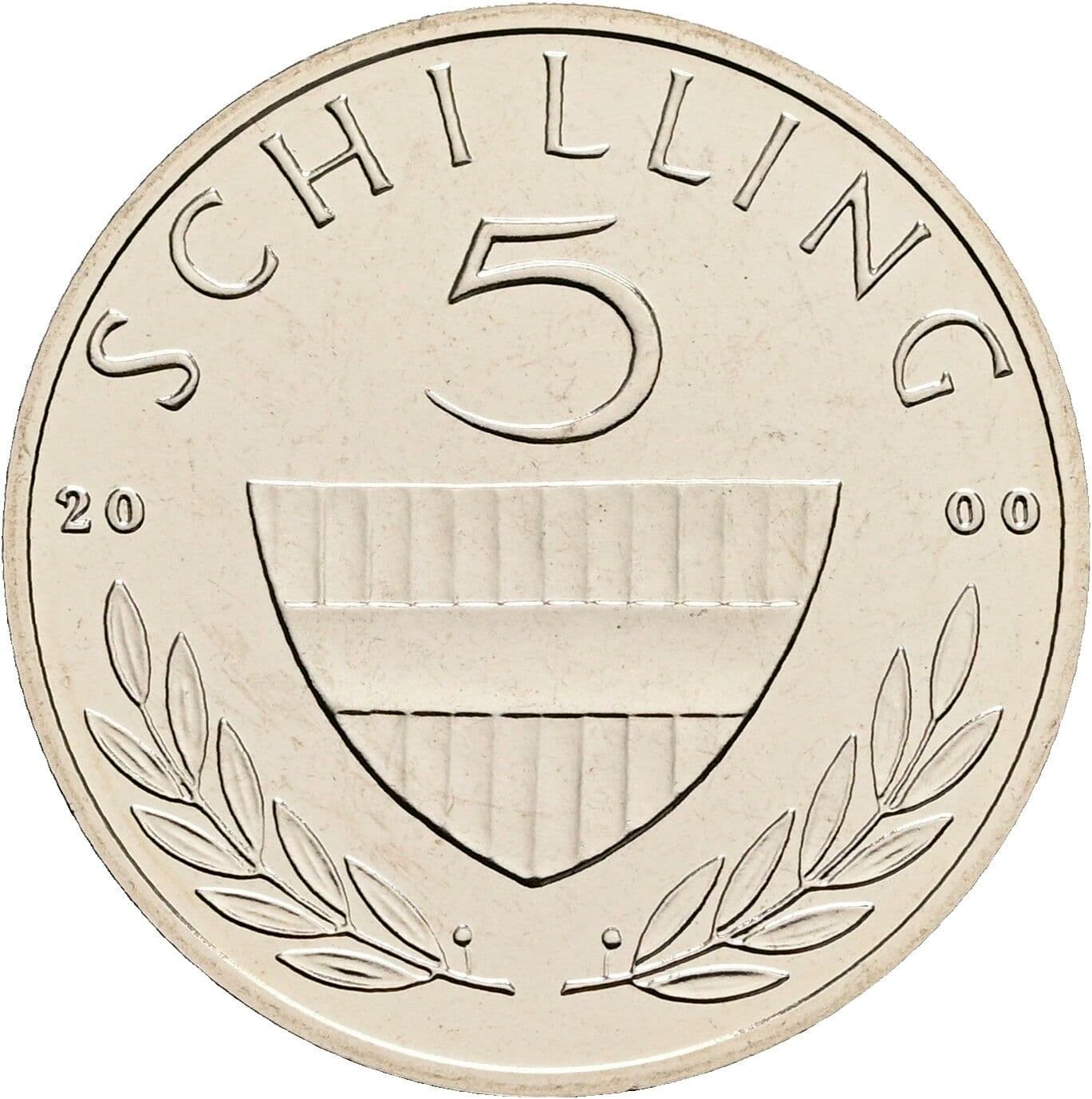 5 Schilling 2000 – Vorderseite