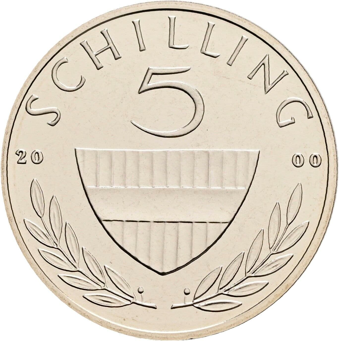 5 Schilling 2000 – Vorderseite