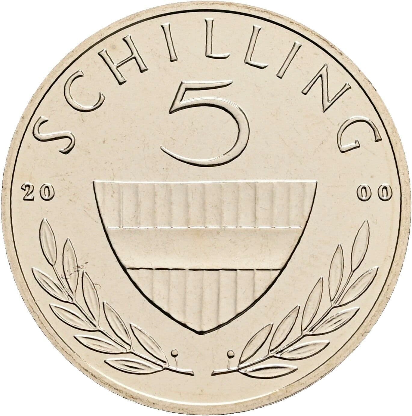 5 Schilling 2000 – Vorderseite