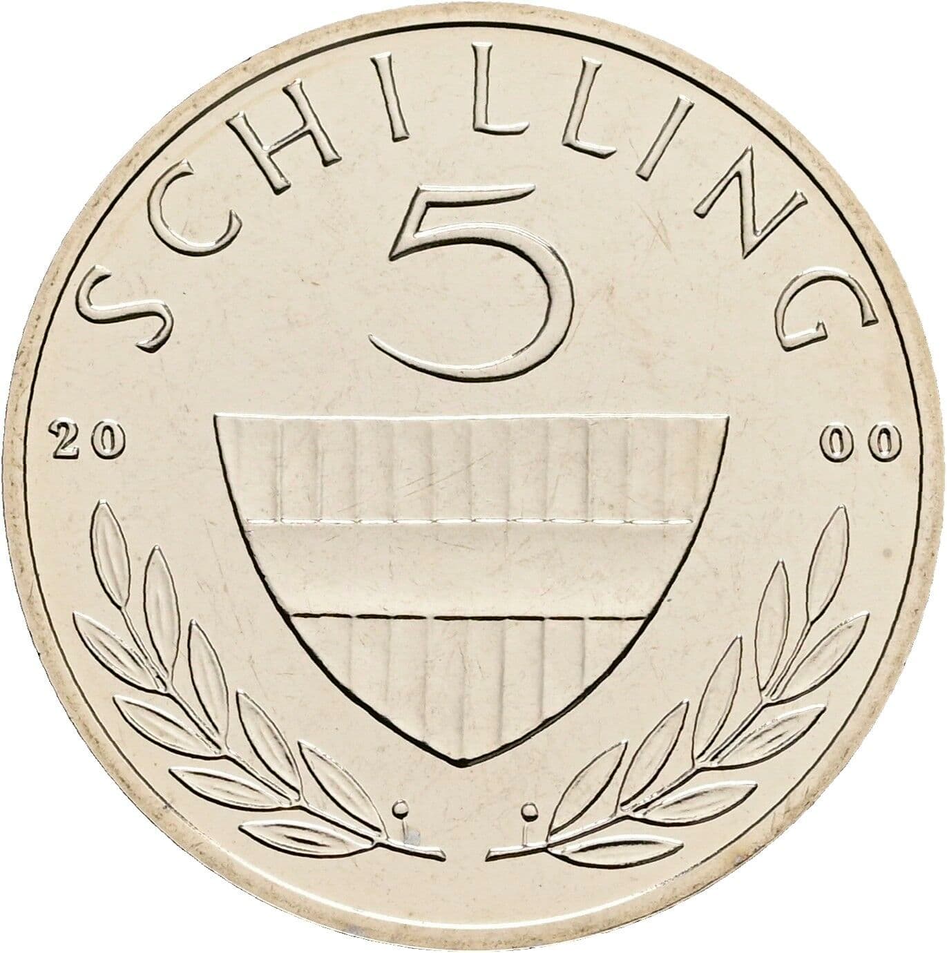 5 Schilling 2000 – Vorderseite