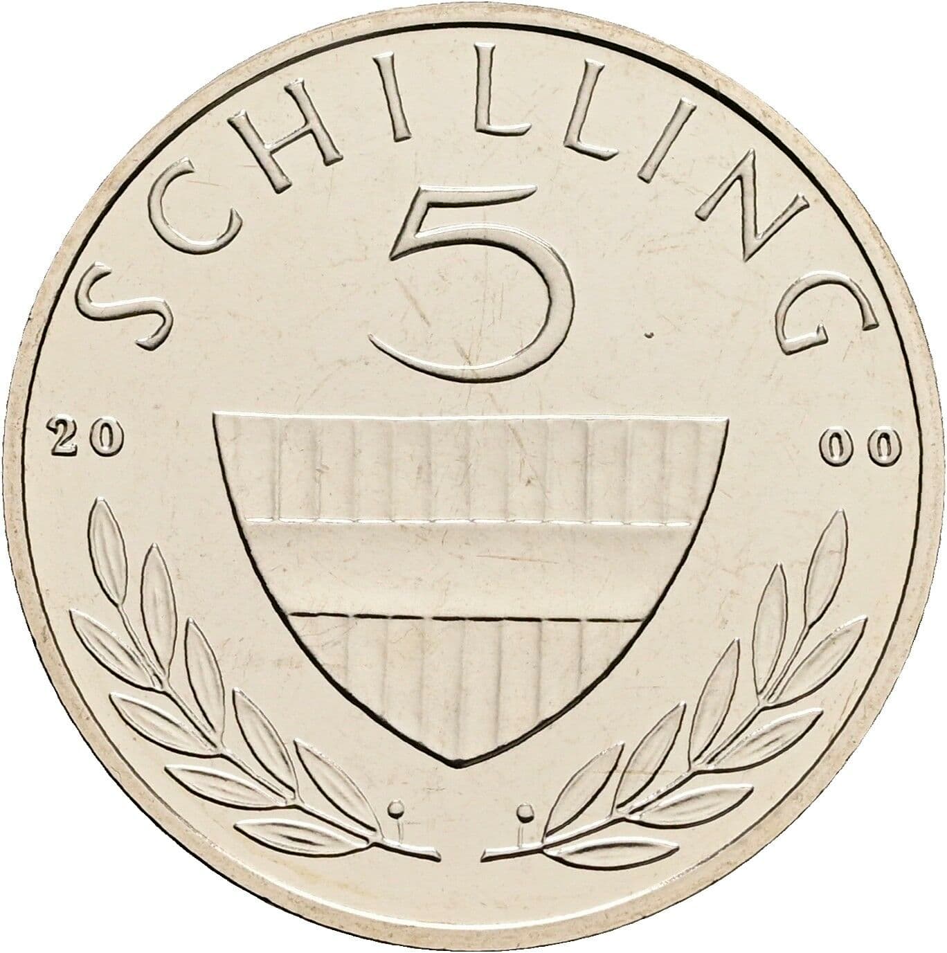 5 Schilling 2000 – Vorderseite