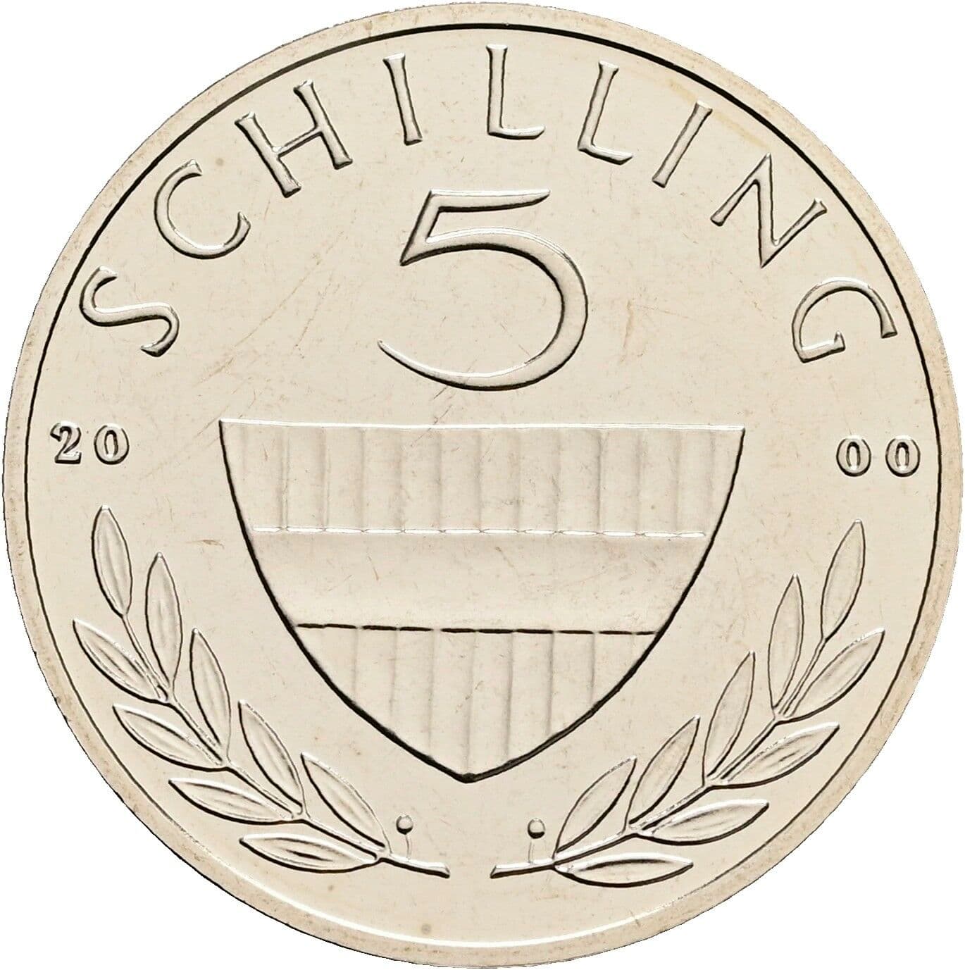 5 Schilling 2000 – Vorderseite