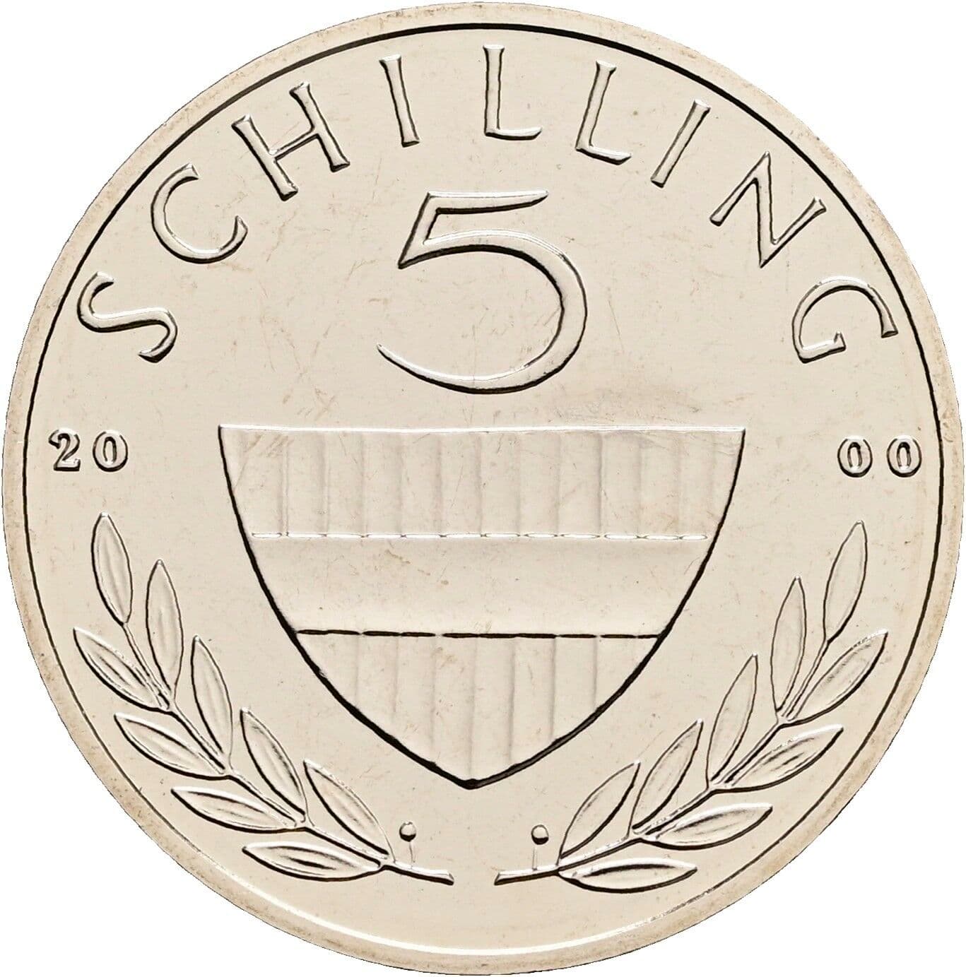 5 Schilling 2000 – Vorderseite