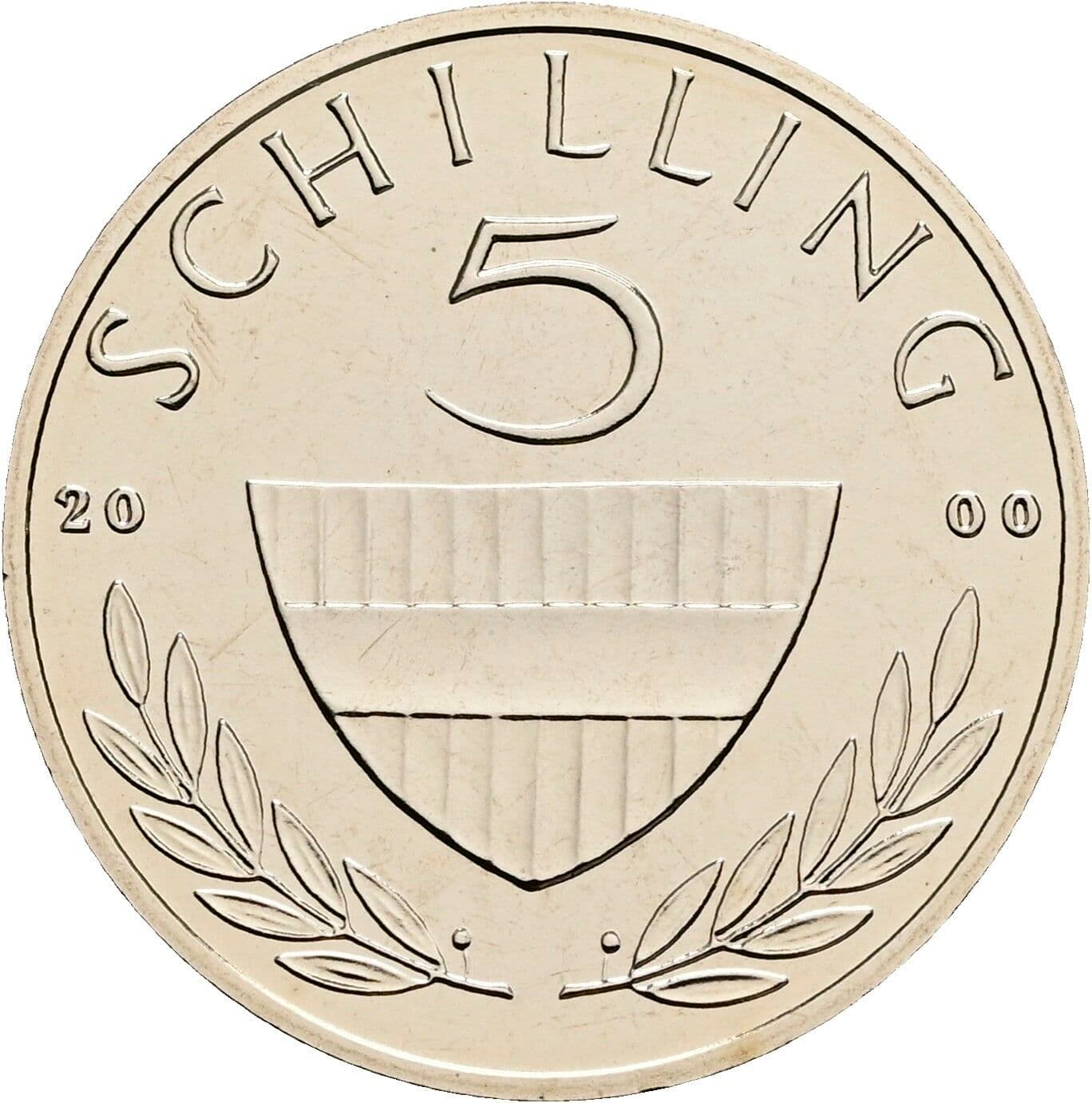 5 Schilling 2000 – Vorderseite