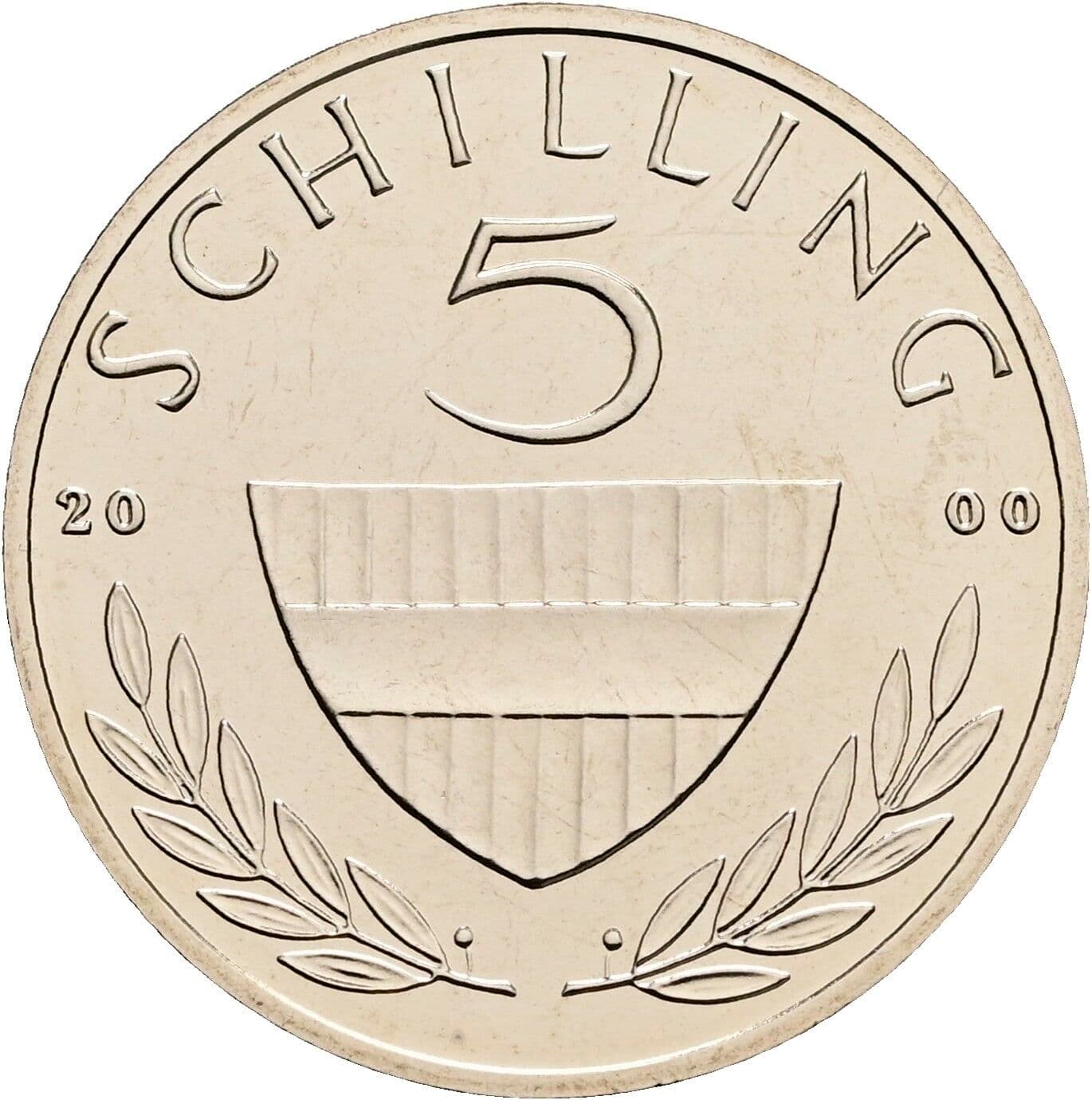 5 Schilling 2000 – Vorderseite