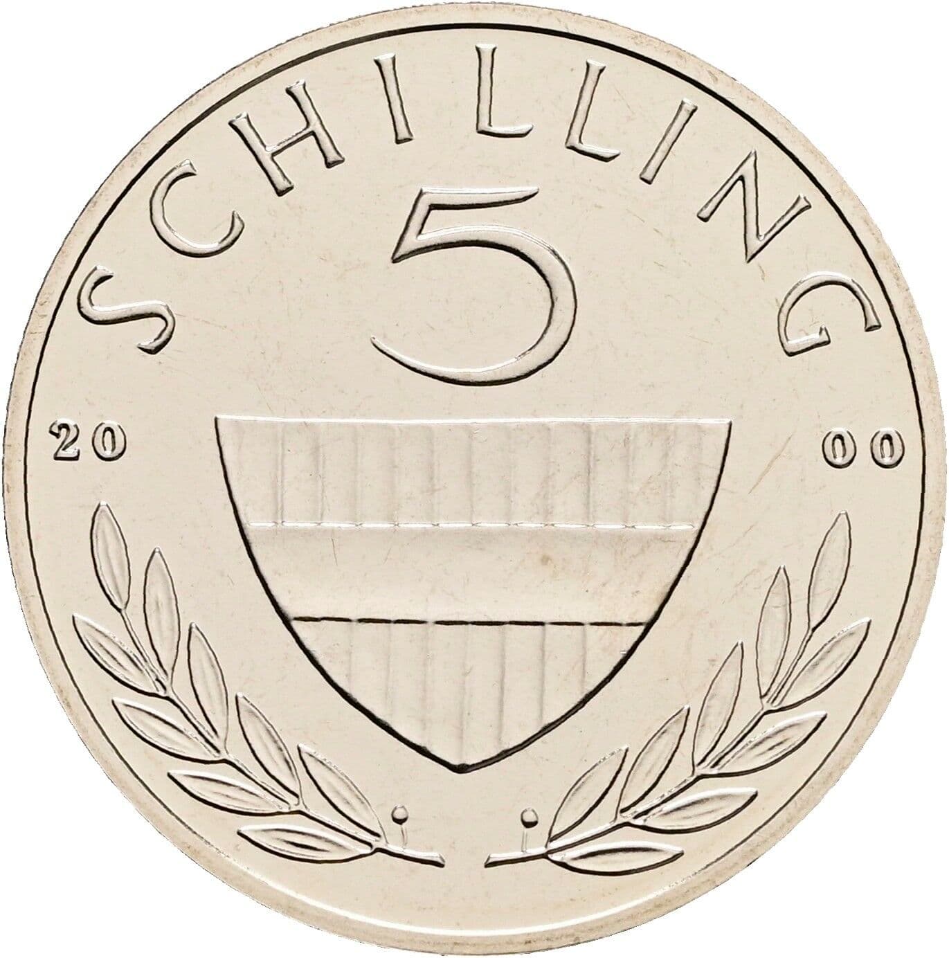 5 Schilling 2000 – Vorderseite