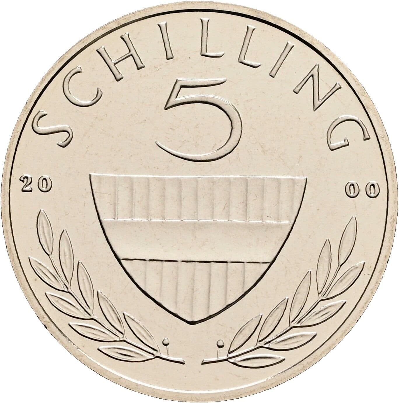 5 Schilling 2000 – Vorderseite
