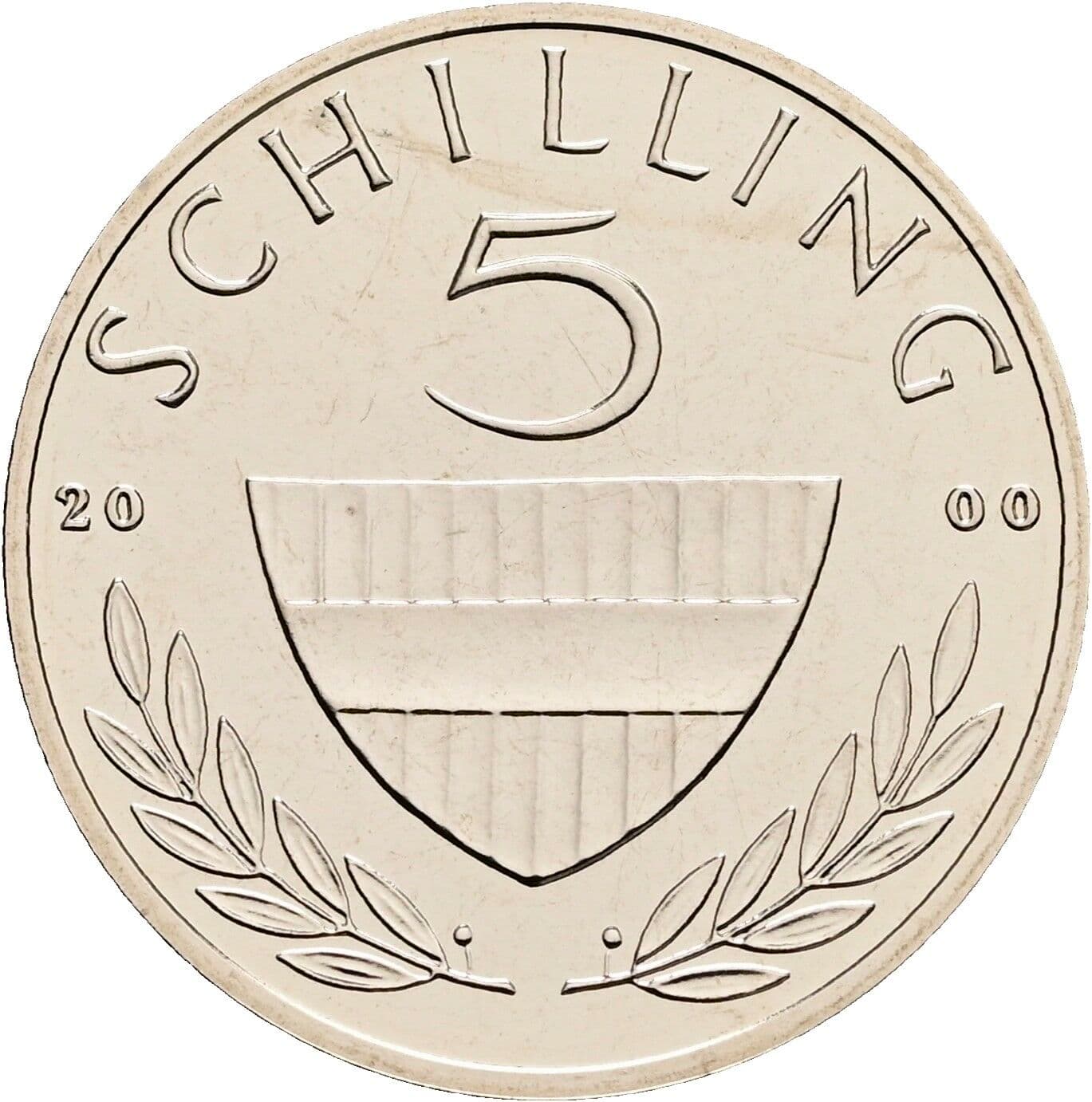 5 Schilling 2000 – Vorderseite