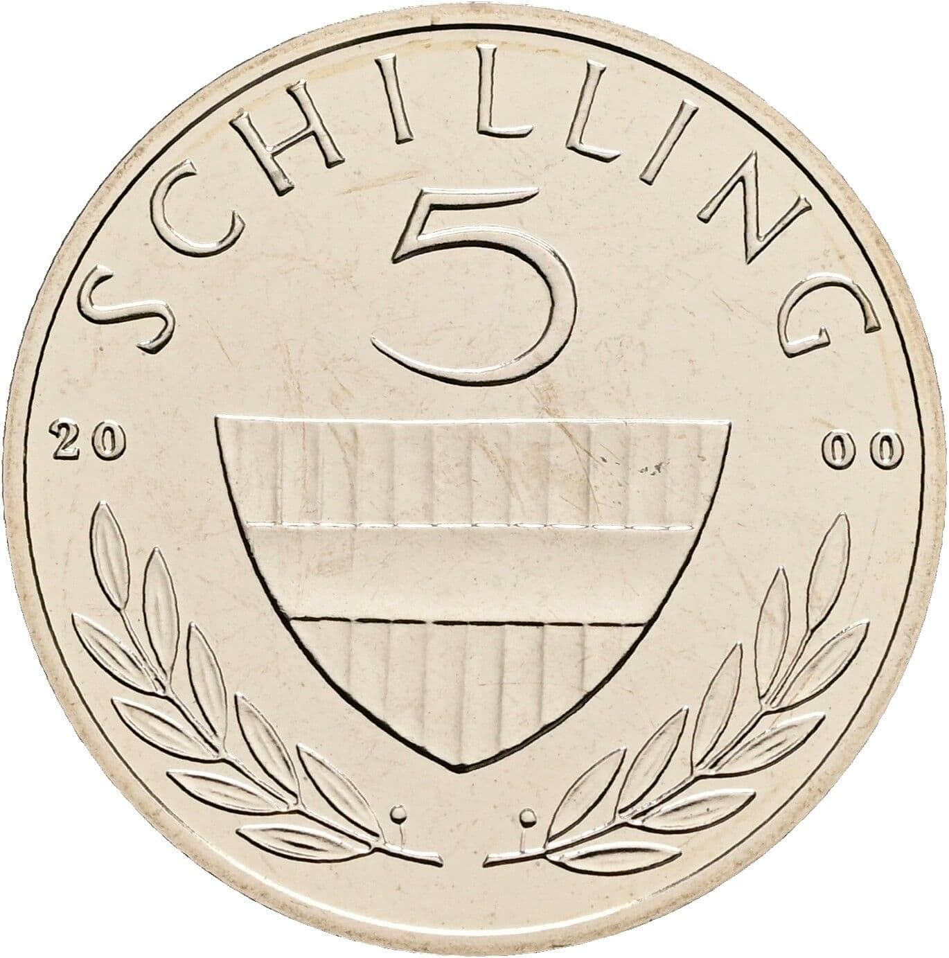 5 Schilling 2000 – Vorderseite
