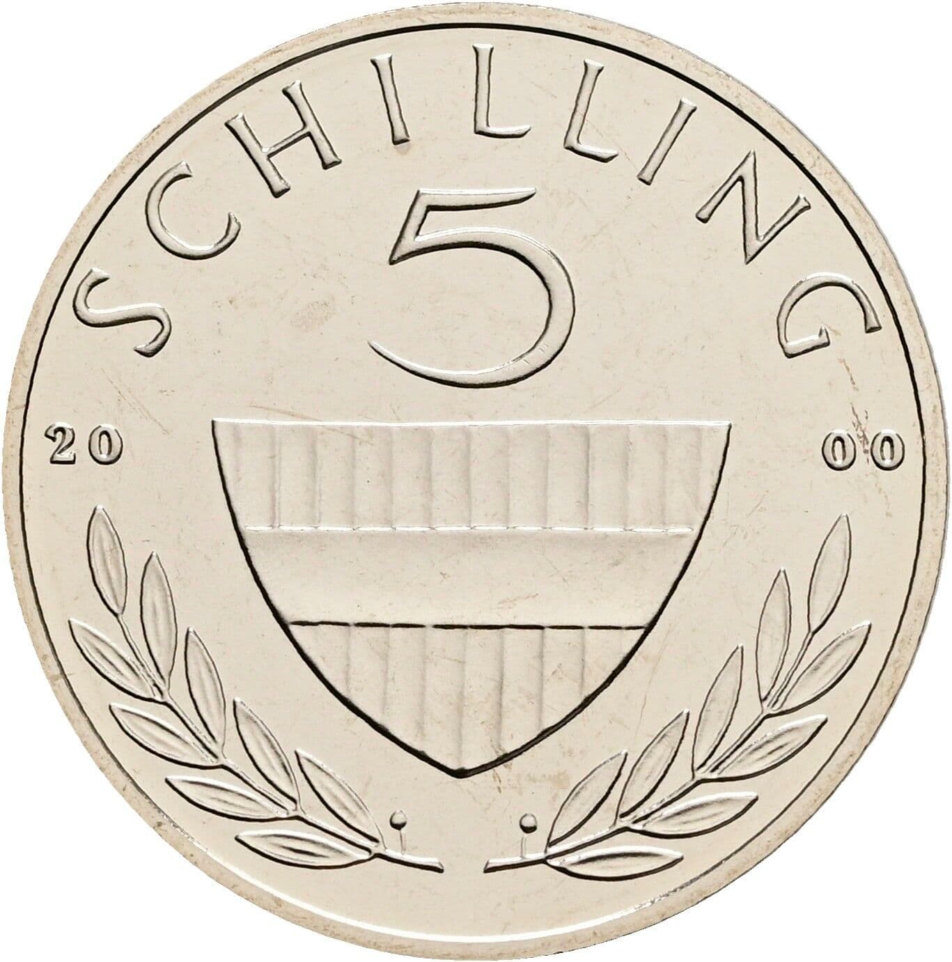 5 Schilling 2000 – Vorderseite