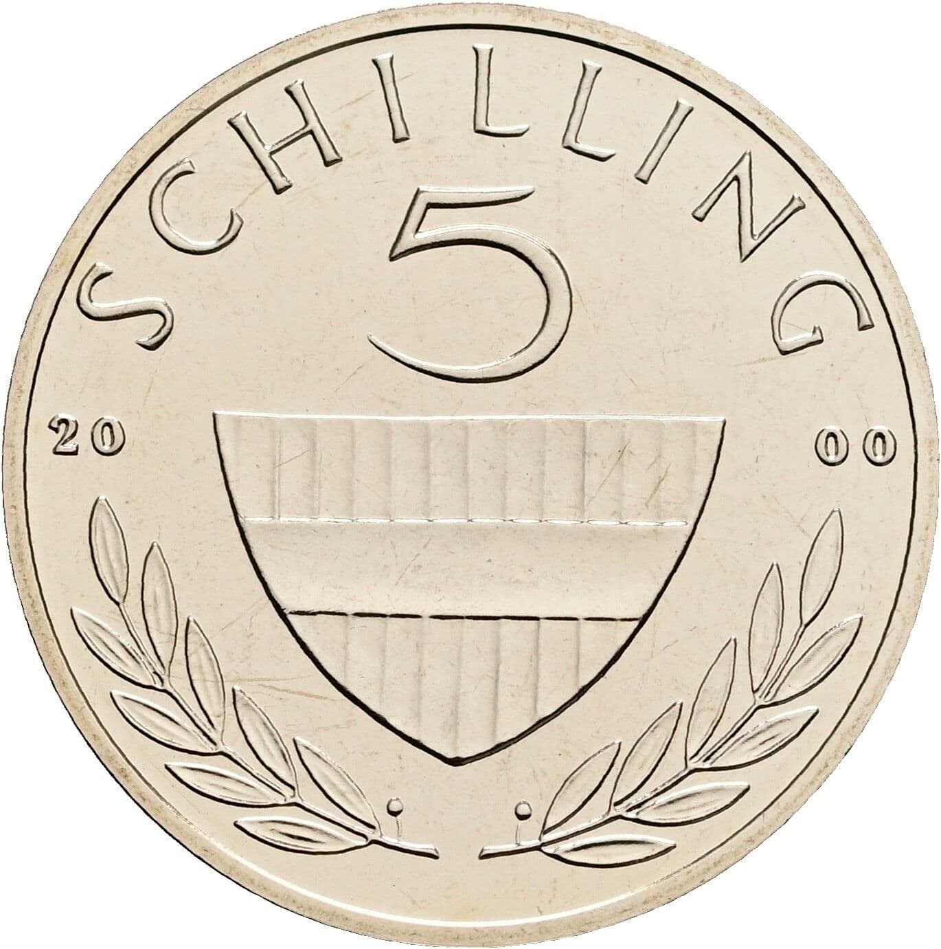 5 Schilling 2000 – Vorderseite