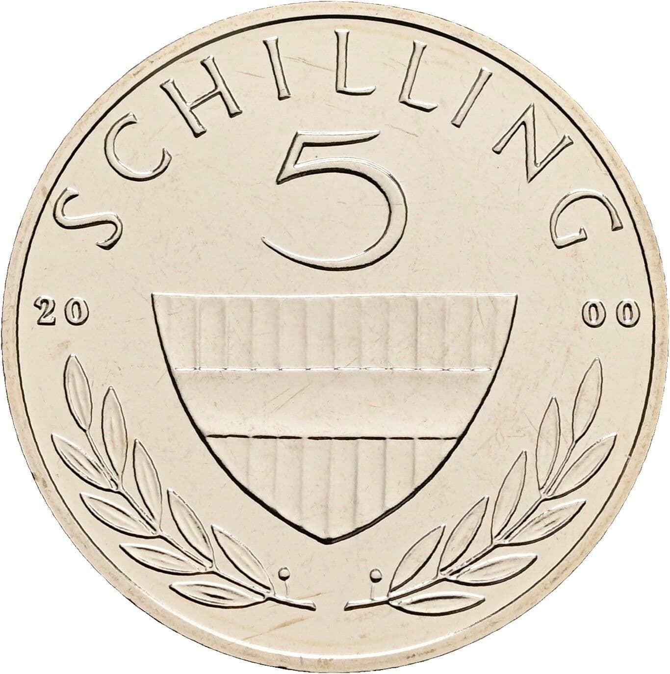 5 Schilling 2000 – Vorderseite