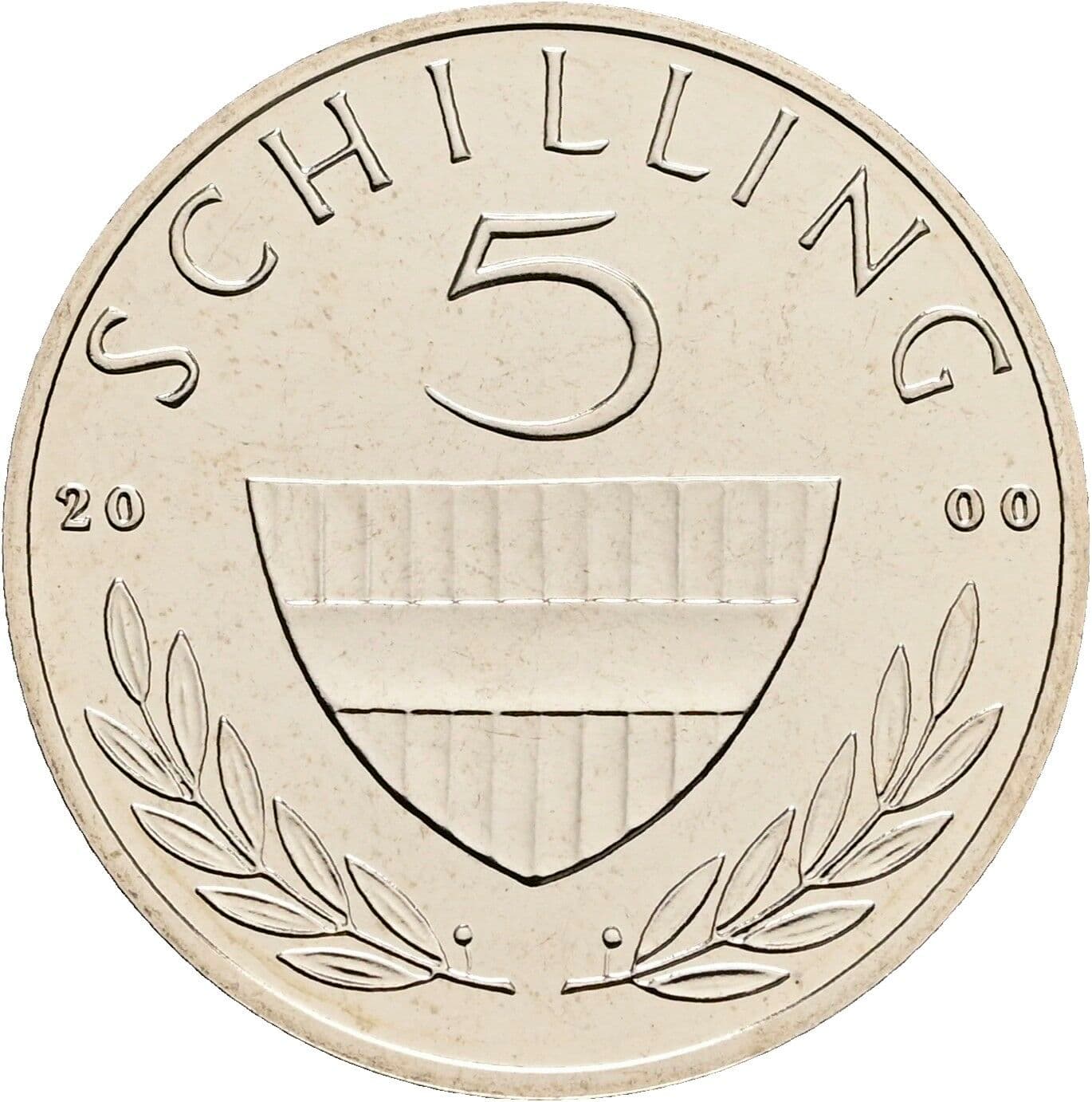 5 Schilling 2000 – Vorderseite