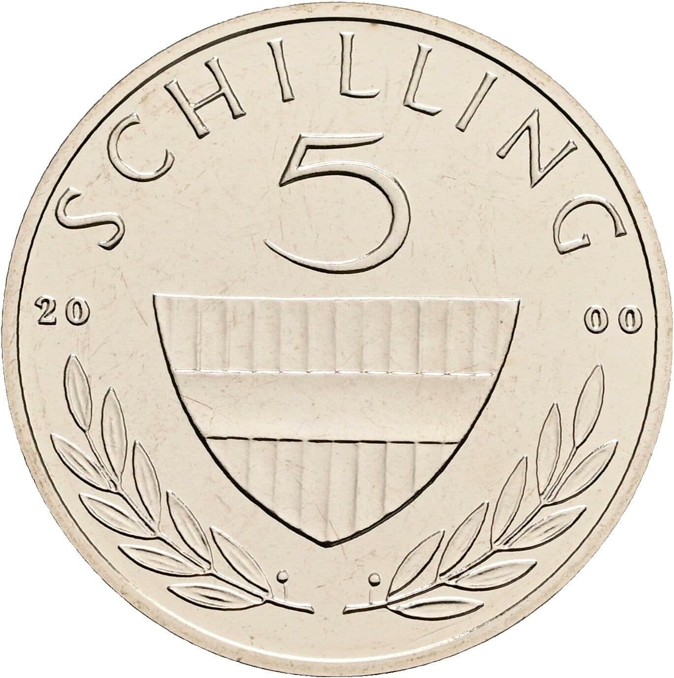 5 Schilling 2000 – Vorderseite