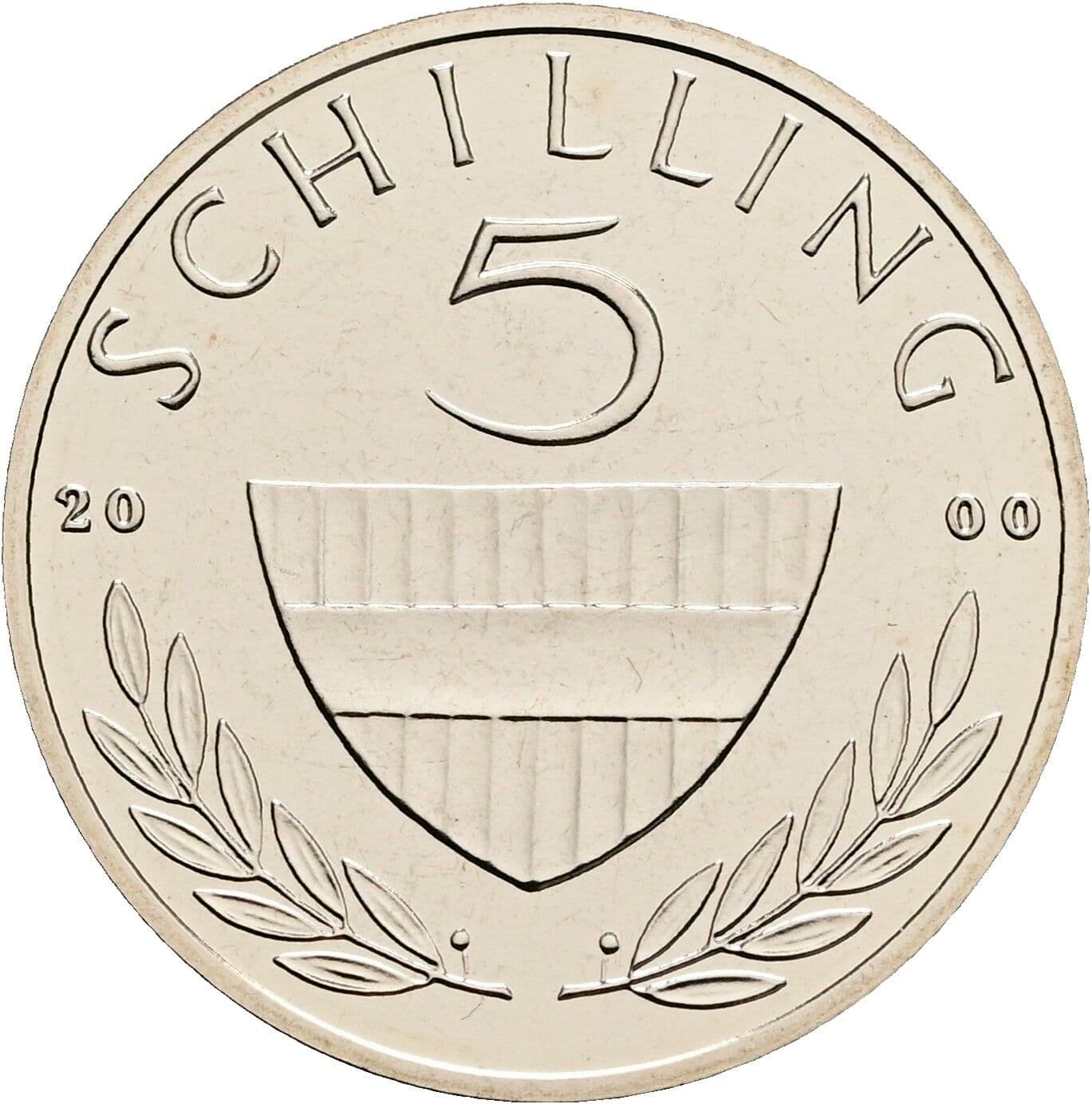 5 Schilling 2000 – Vorderseite