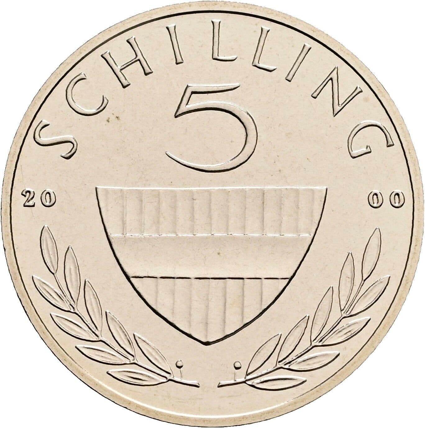 5 Schilling 2000 – Vorderseite