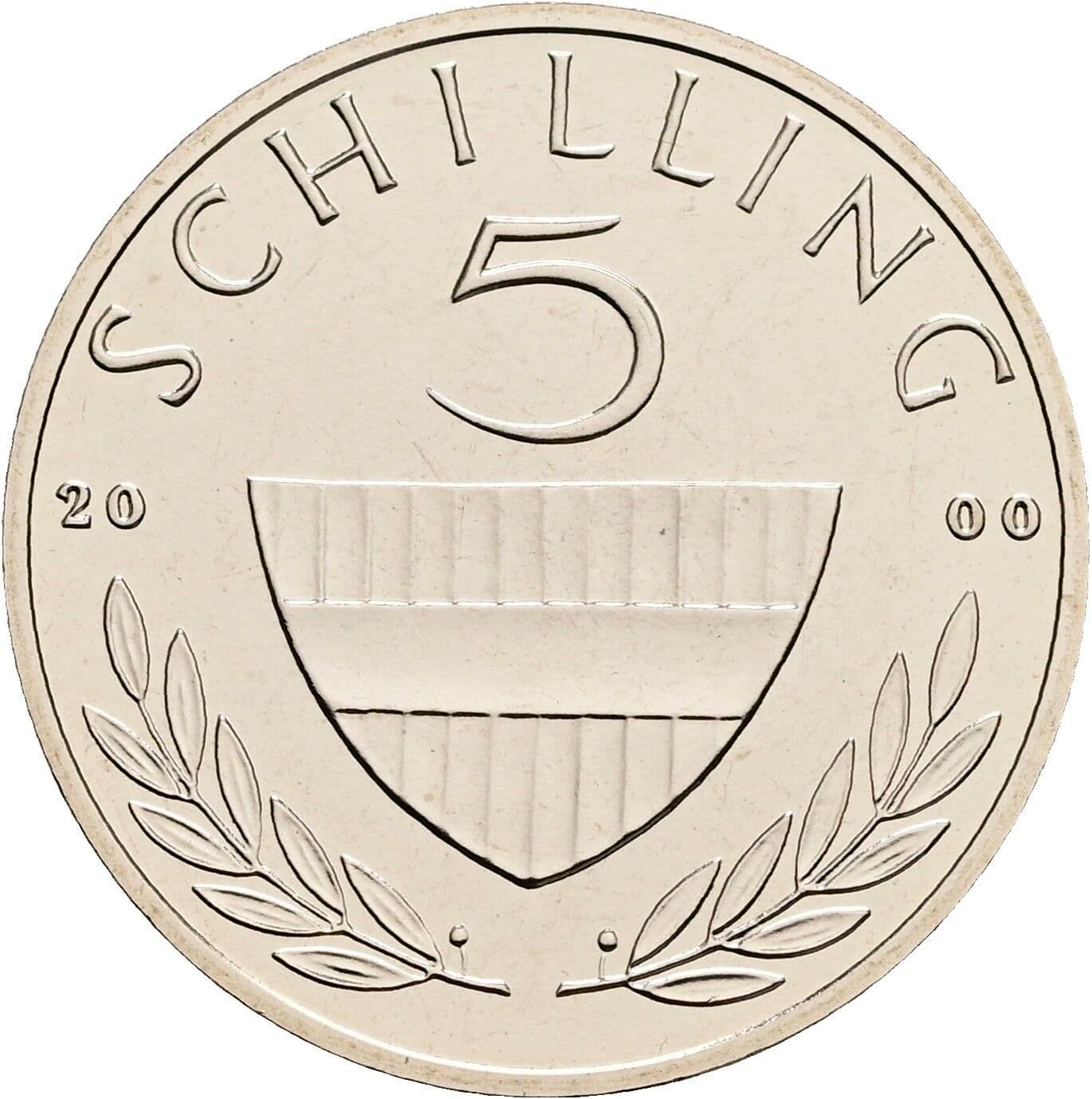 5 Schilling 2000 – Vorderseite
