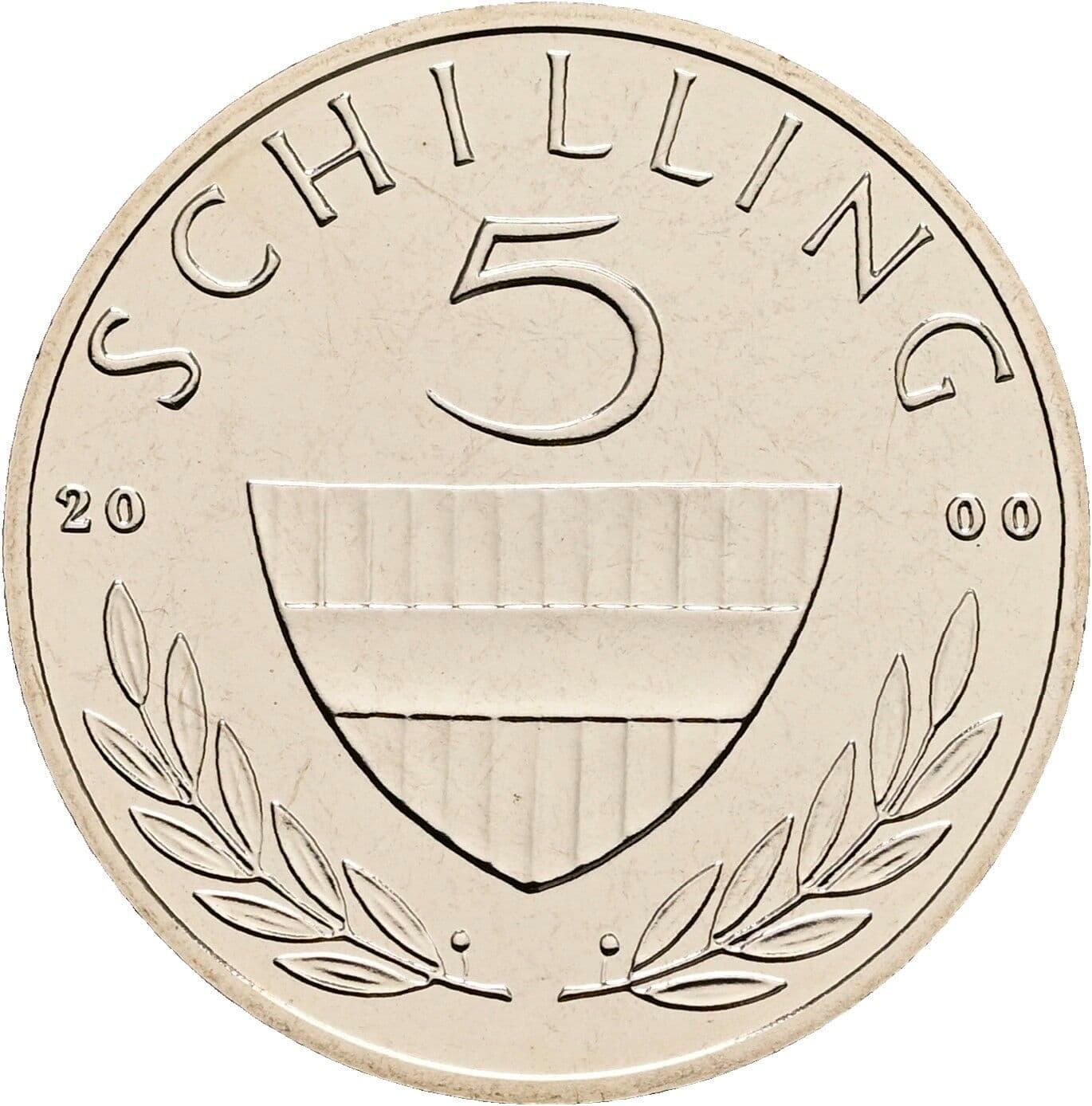 5 Schilling 2000 – Vorderseite