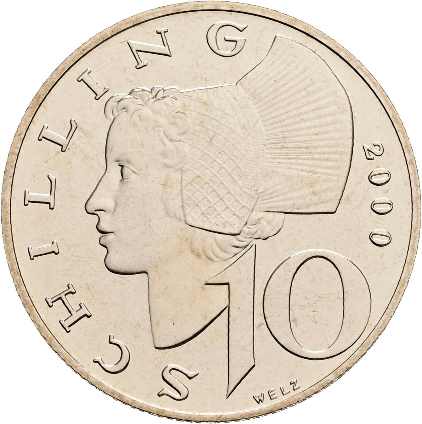 10 Schilling 2000 – Vorderseite