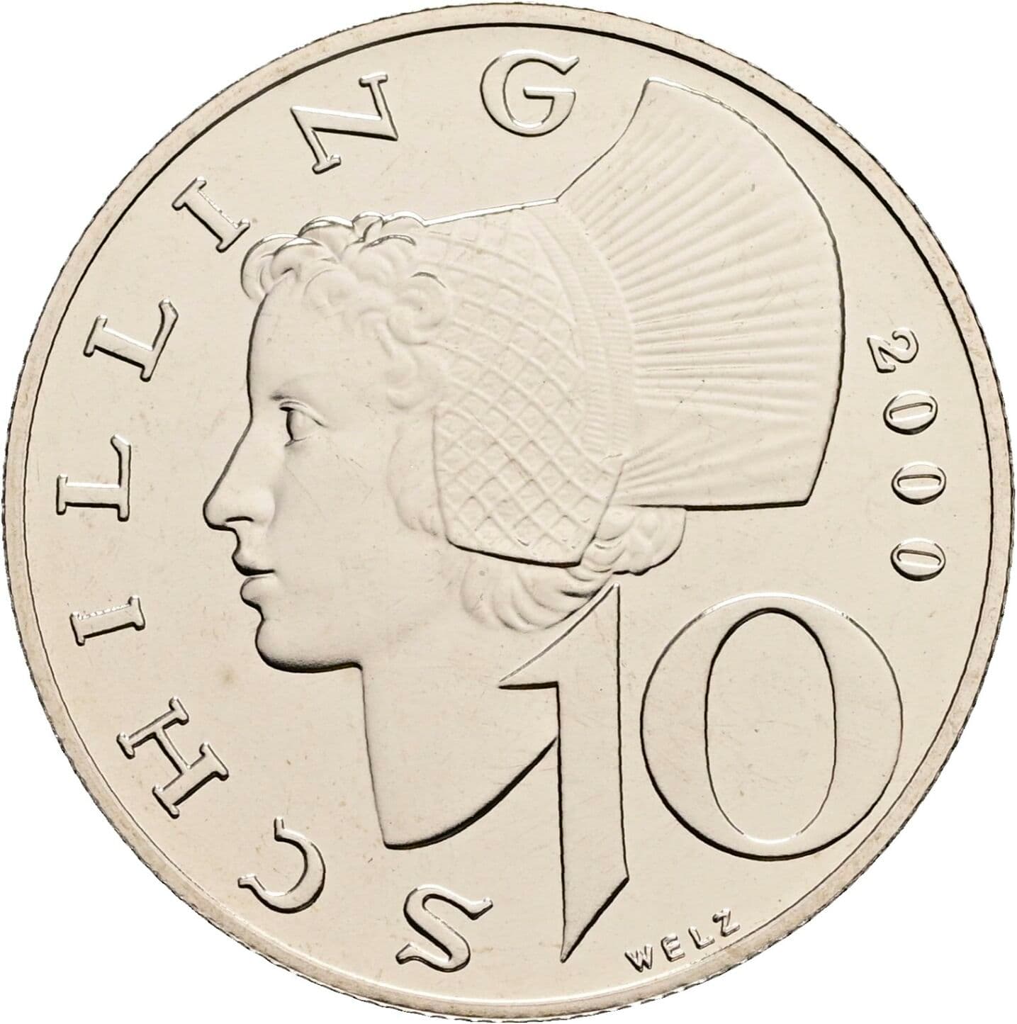 10 Schilling 2000 – Vorderseite