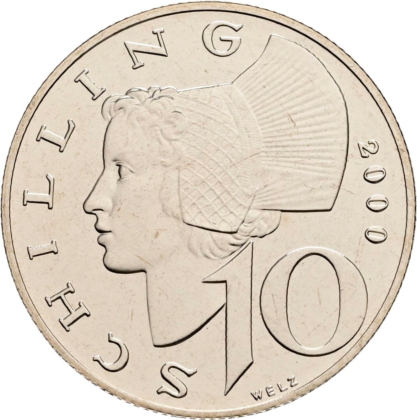 10 Schilling 2000 – Vorderseite