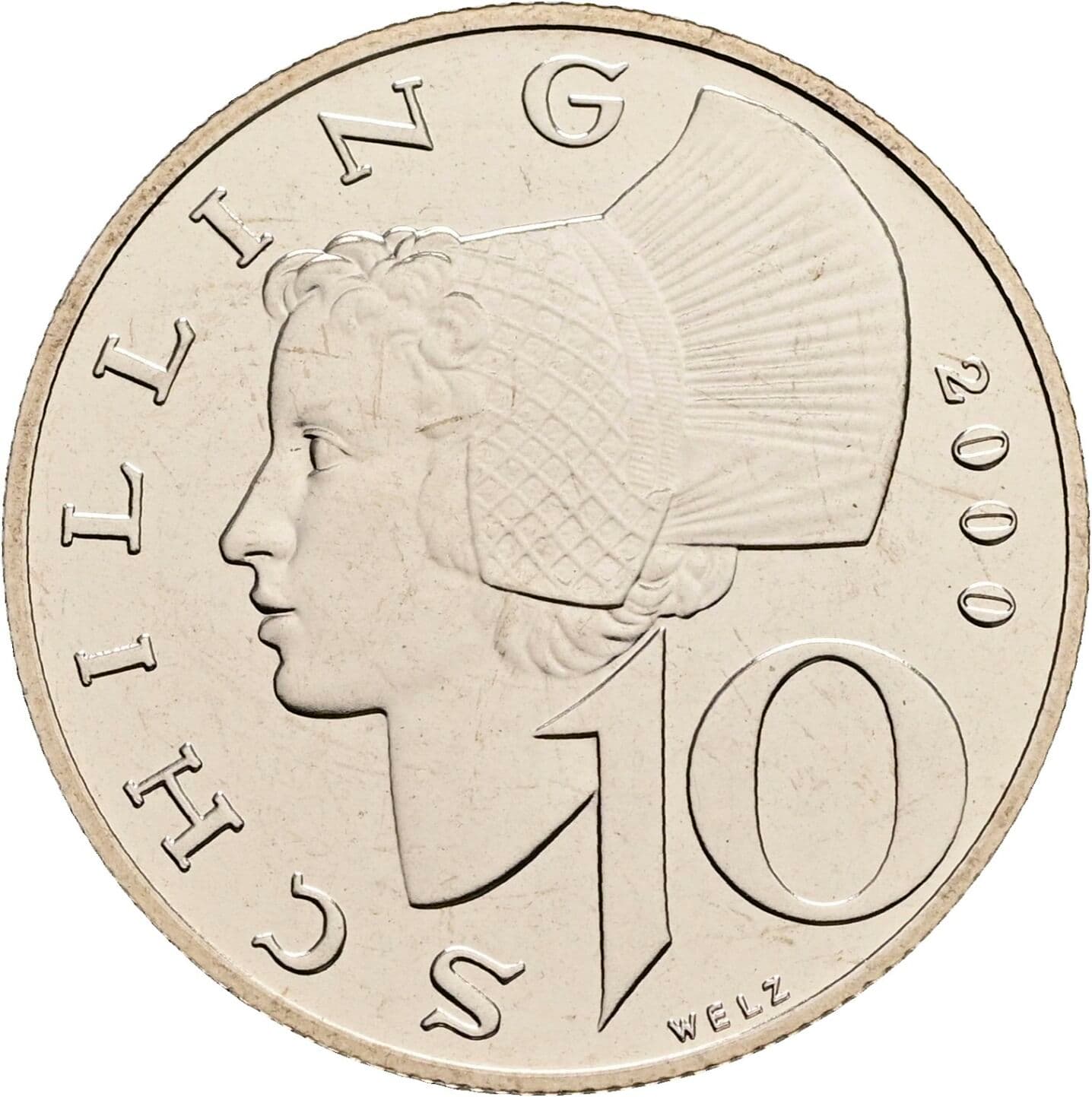 10 Schilling 2000 – Vorderseite