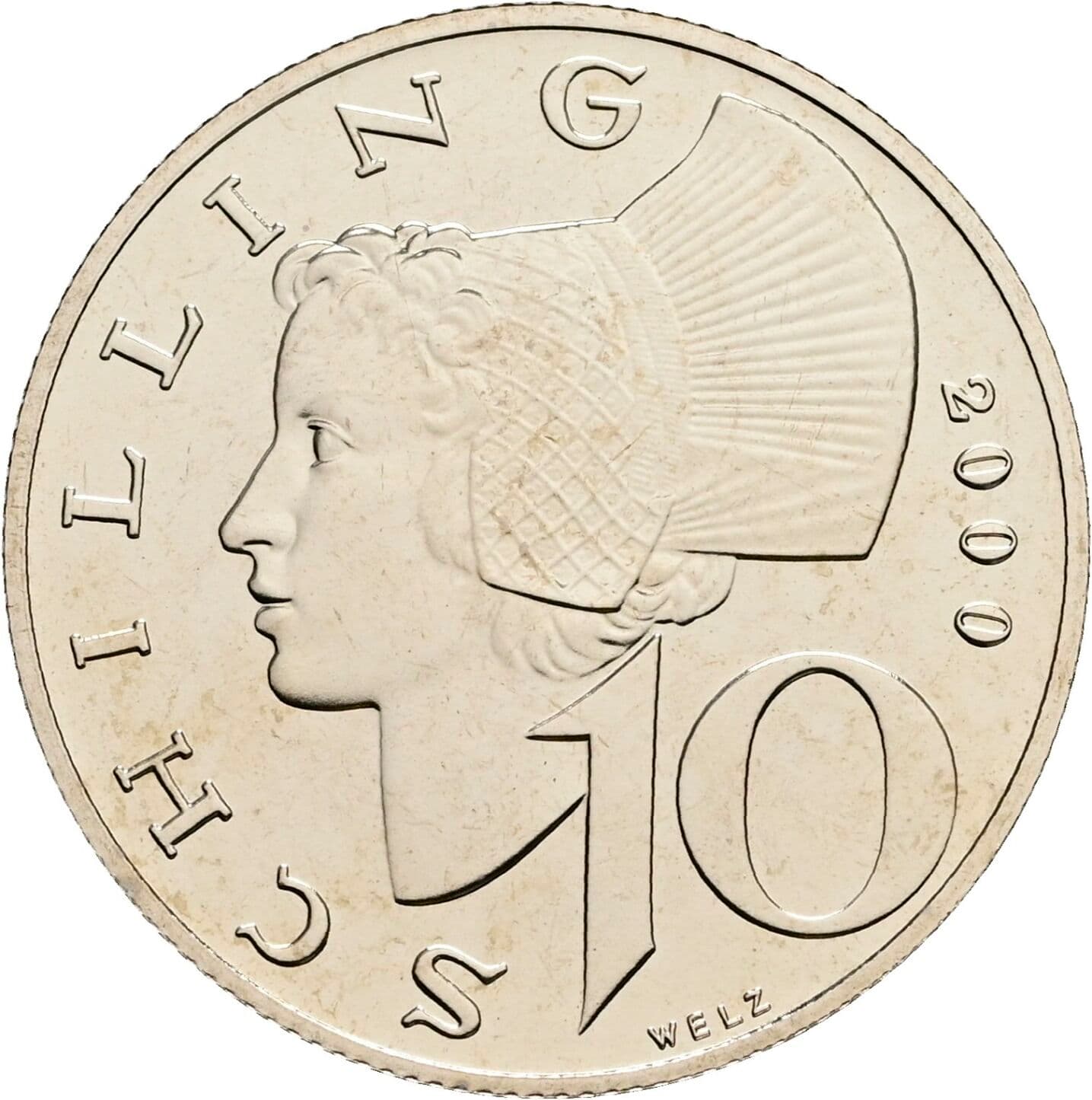 10 Schilling 2000 – Vorderseite