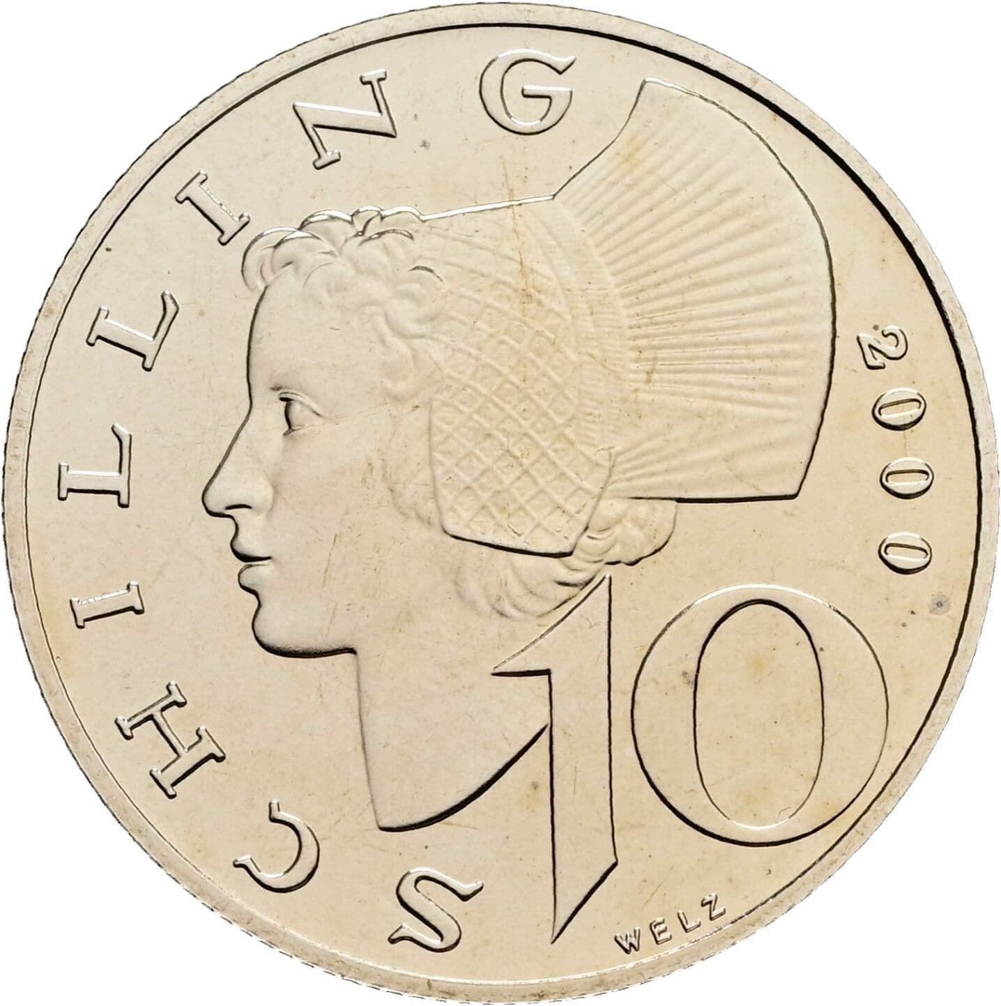 10 Schilling 2000 – Vorderseite