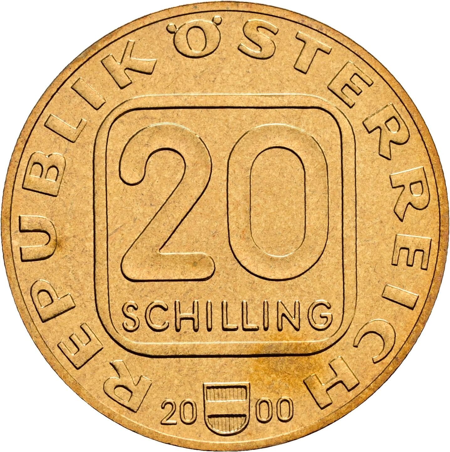 20 Schilling 2000 – Vorderseite