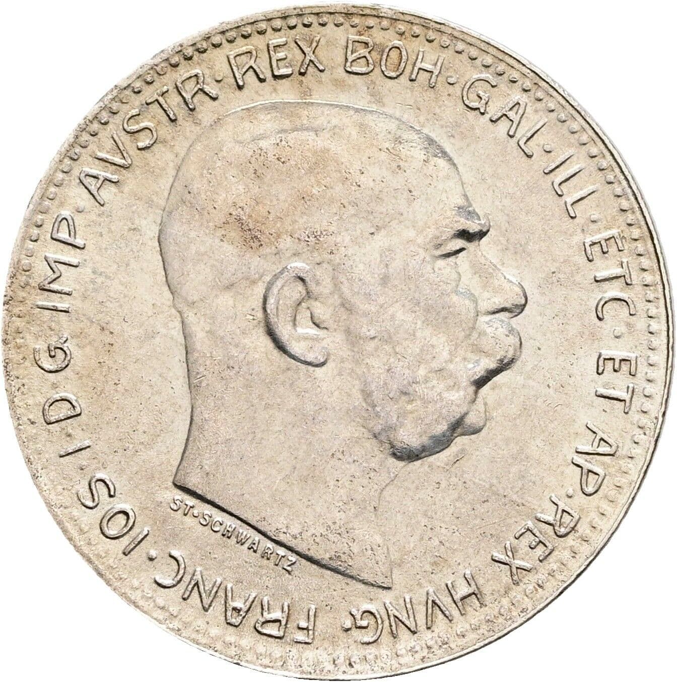 1 Krone Franz Joseph I. 1848-1916 1916 – Vorderseite