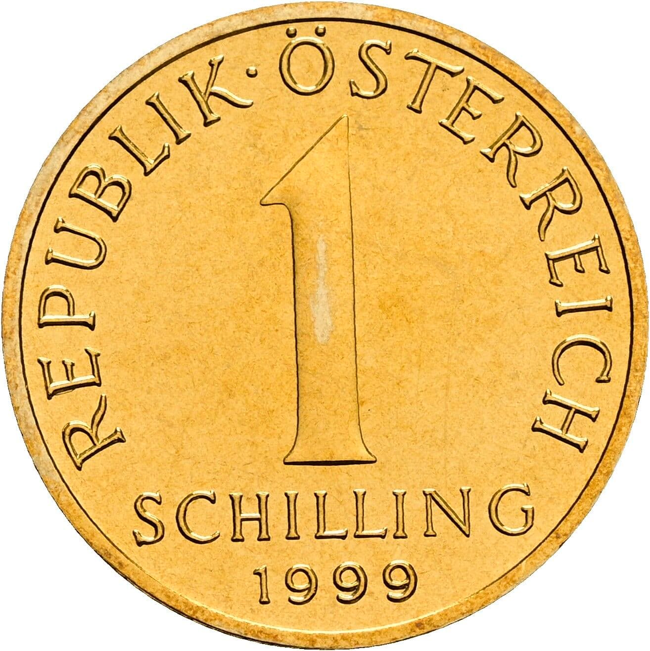 1 Schilling 1999 – Vorderseite