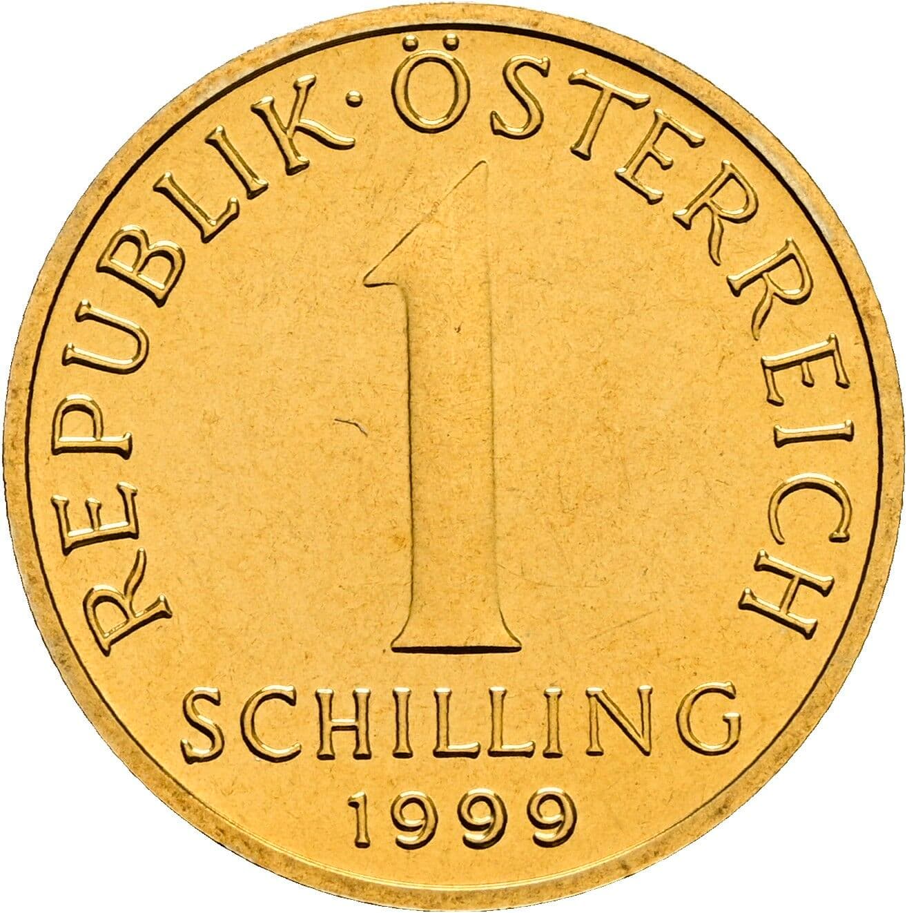 1 Schilling 1999 – Vorderseite