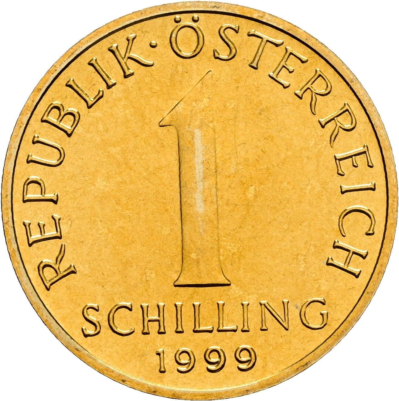 1 Schilling 1999 – Vorderseite