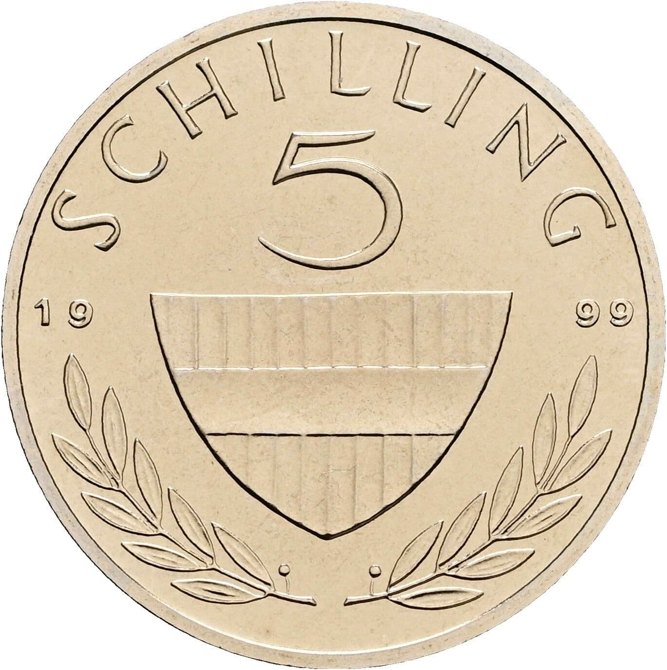 5 Schilling 1999 – Vorderseite