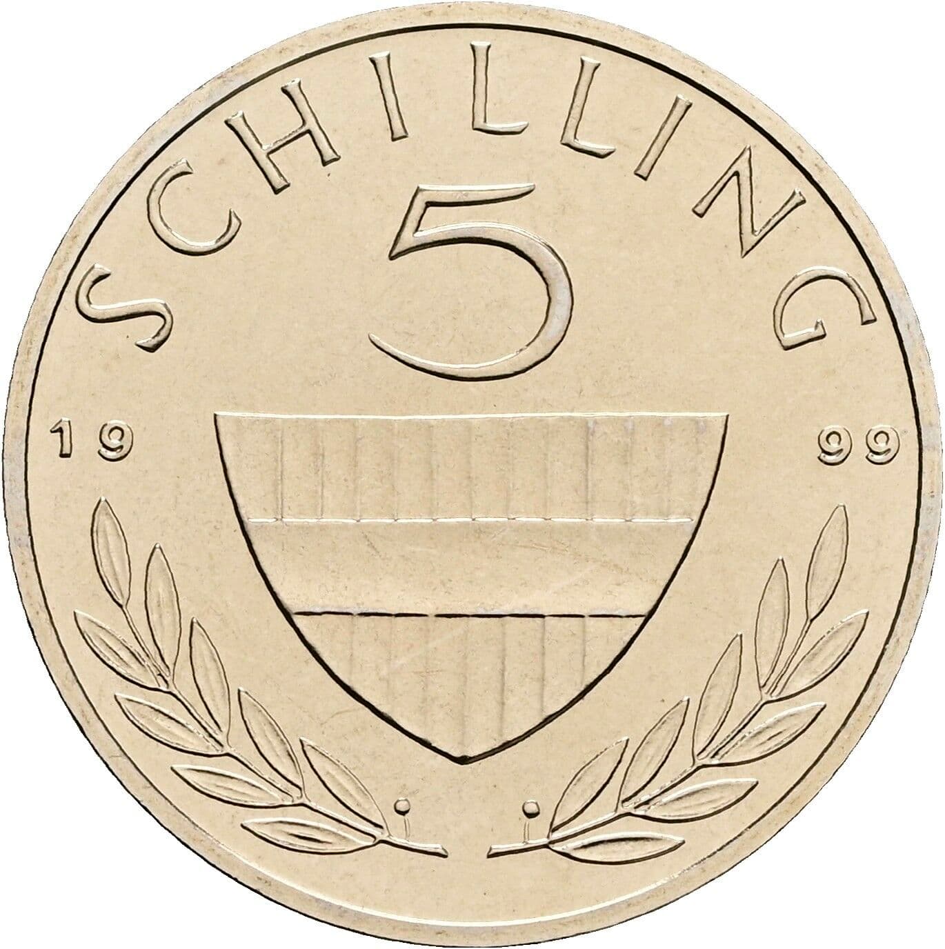 5 Schilling 1999 – Vorderseite